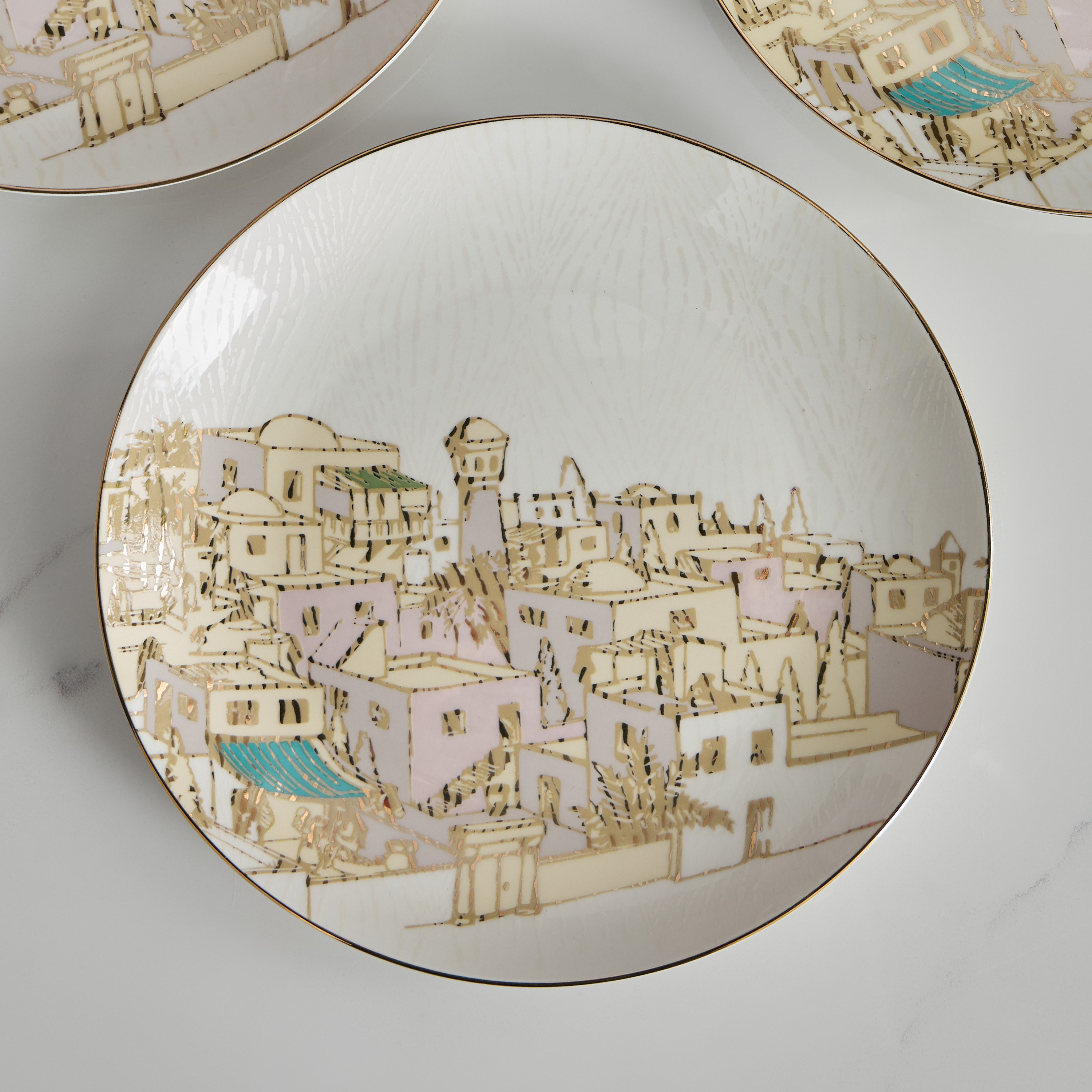 Wadi 4-Piece Porcelain Dinner Plate Set - 25 cm-household-dining-dinnerware-plates-image-2