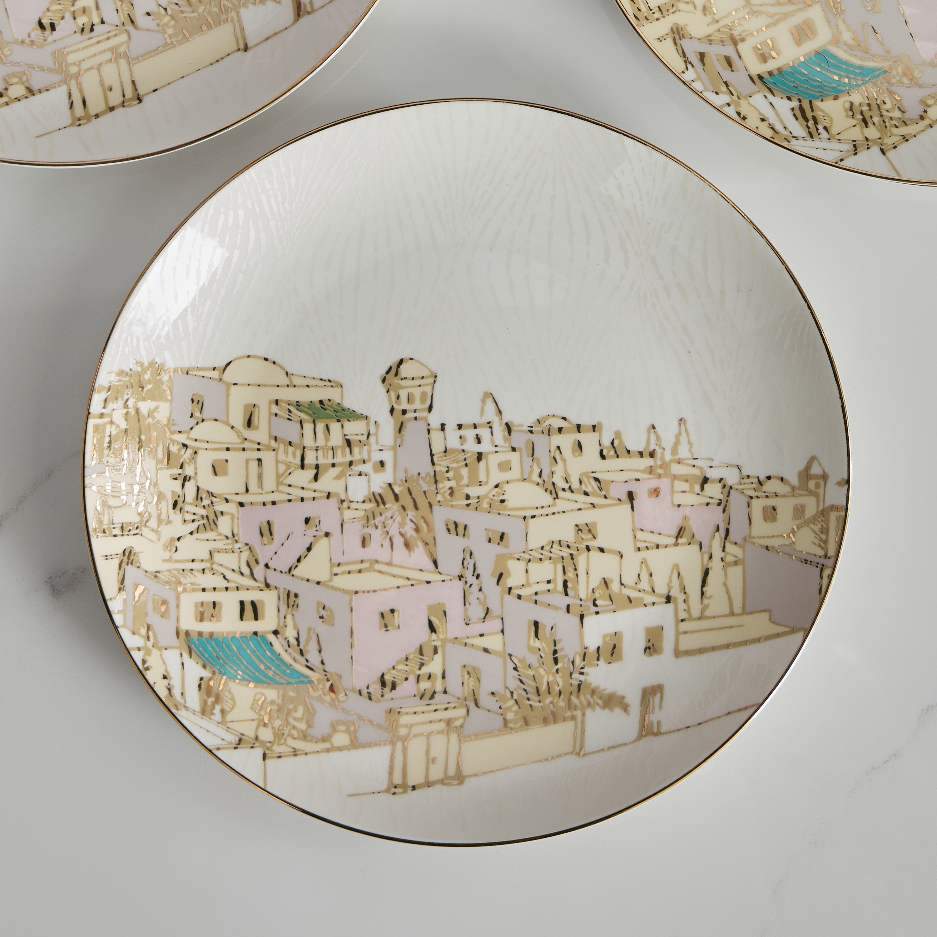 Wadi 4-Piece Porcelain Appetiser Plate Set - 19 cm-household-dining-dinnerware-plates-image-2