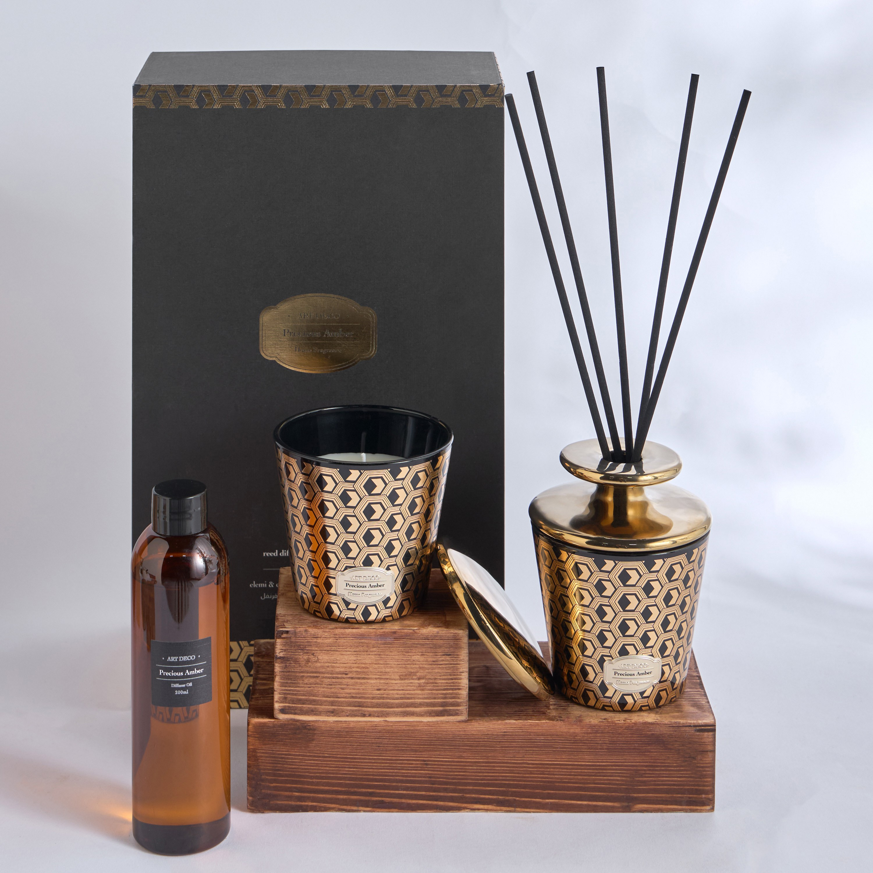 Art Deco 3-Piece Precious Amber Fragrance Gift Set-household-homefragrance-fragrancegiftset-image-2