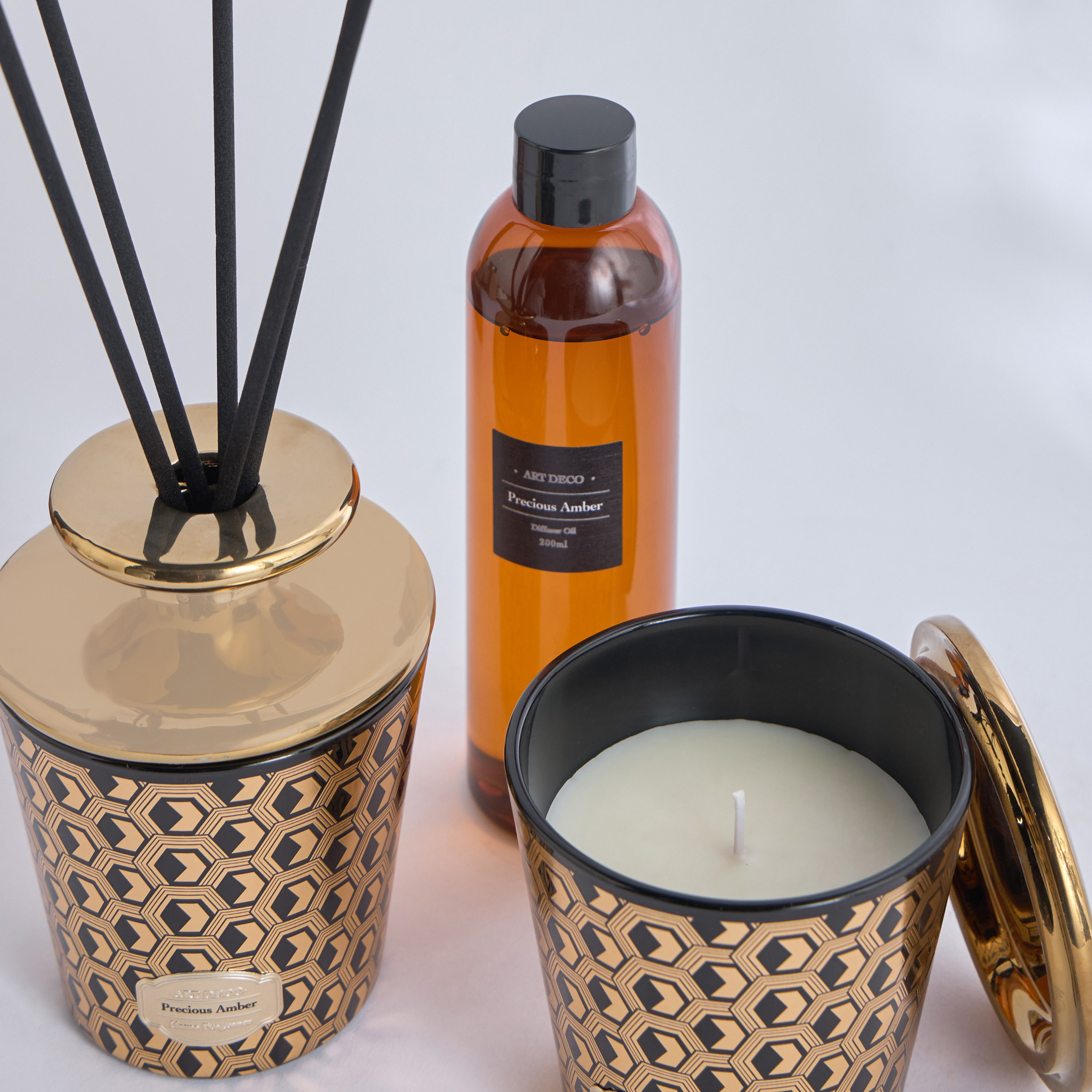 Art Deco 3-Piece Precious Amber Fragrance Gift Set-household-homefragrance-fragrancegiftset-image-3