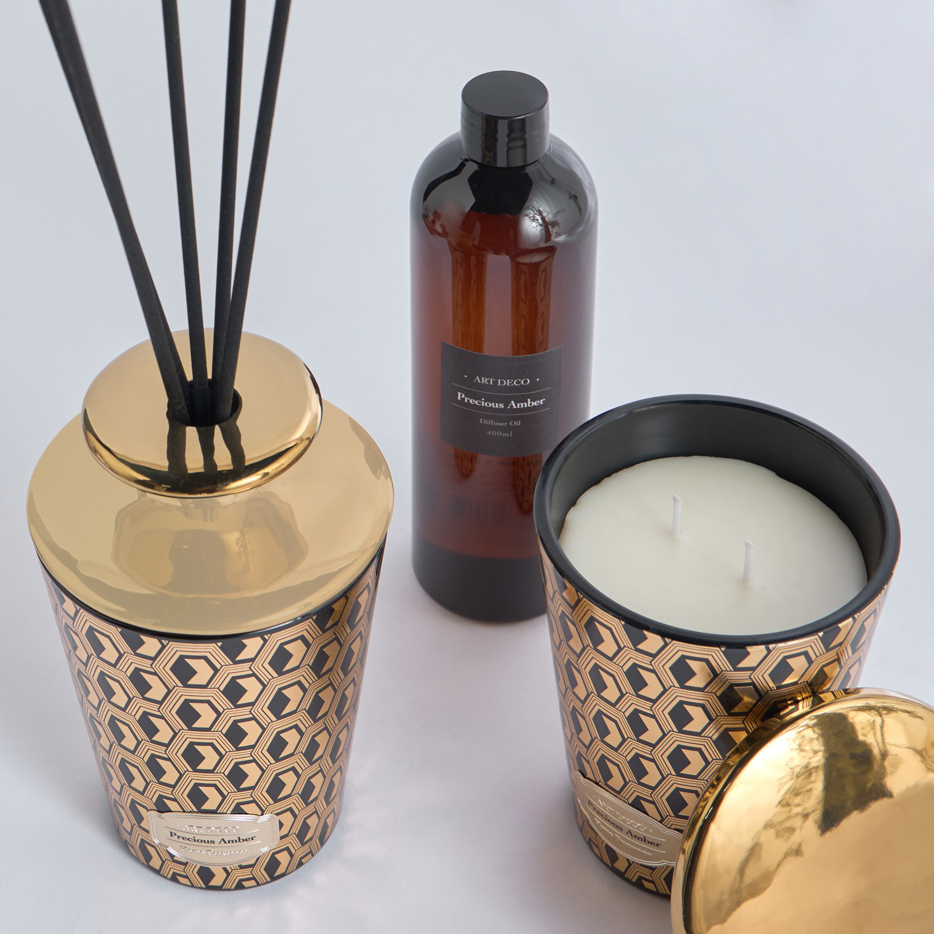 Art Deco 3-Piece Precious Amber Fragrance Gift Set-household-homefragrance-fragrancegiftset-image-3