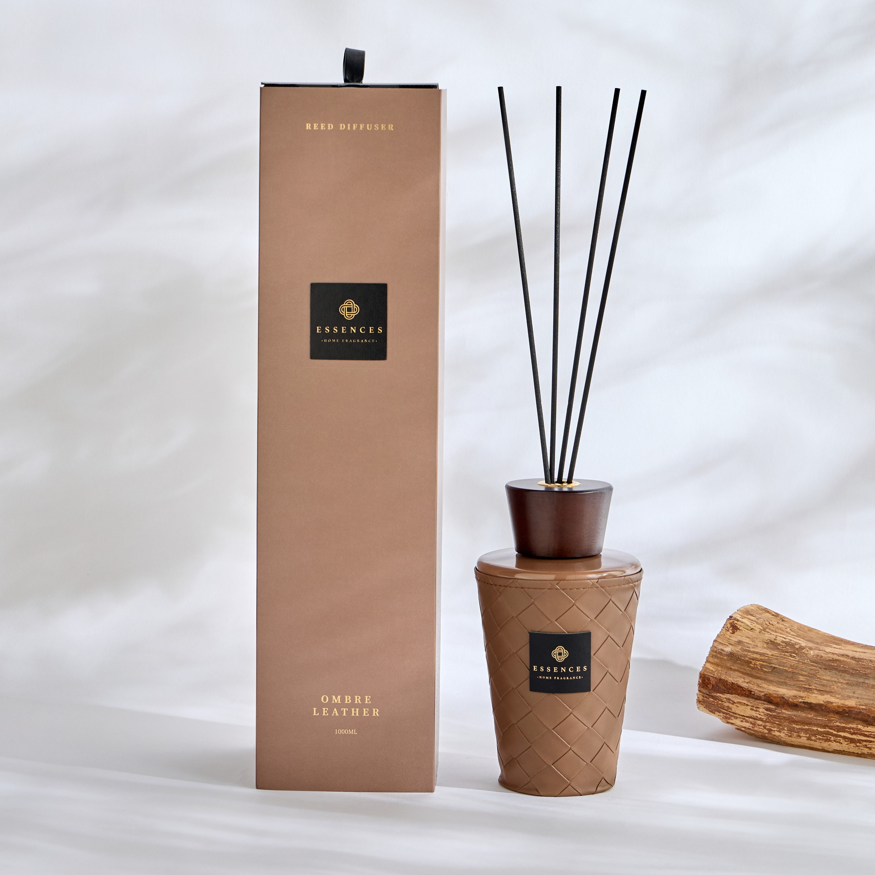 موزع عطور بالأعواد برائحة ليذر براون - إسينزا - 1000 مل-household-homefragrance-reeddiffusers-image-2