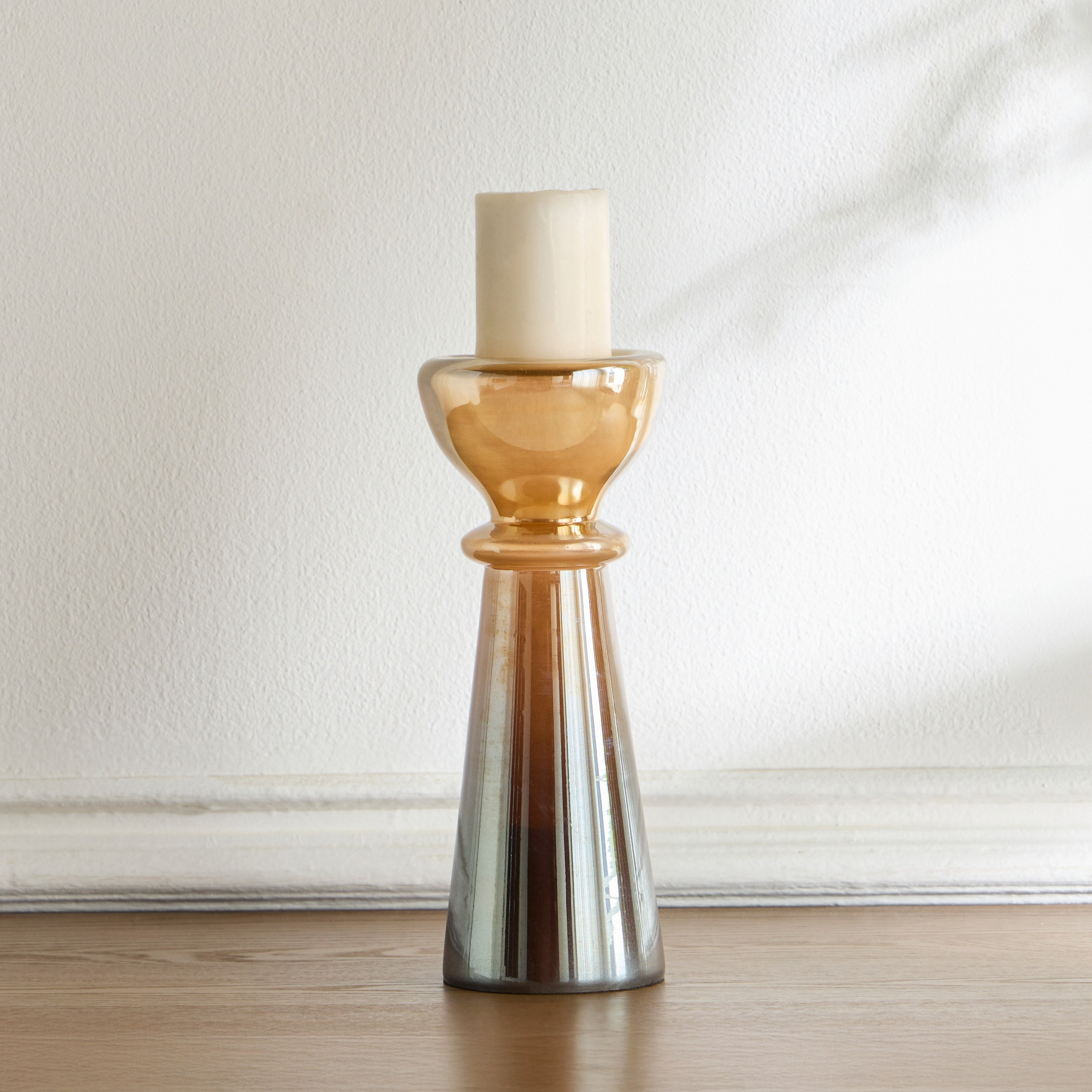 Liora Island Glass Pillar Candleholder - 30 cm-household-decor-candleholdersandlanterns-image-1