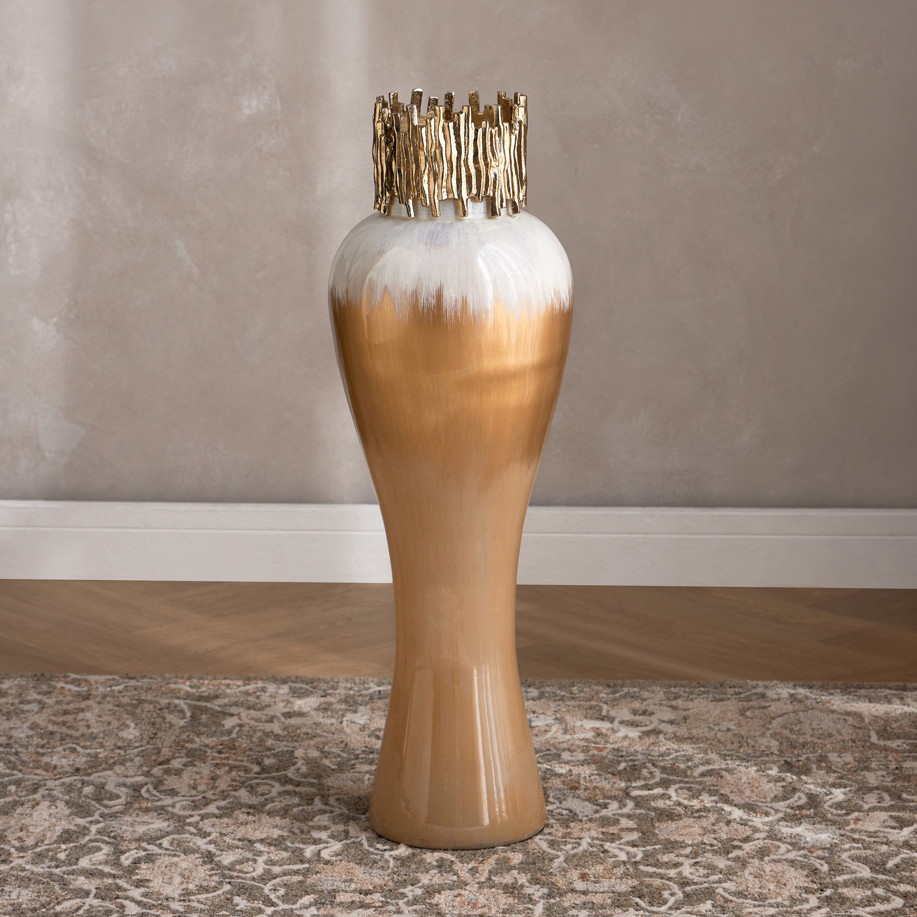 Huda Concha Glass Floor  Vase - 75 cm-household-decor-vasesandbowls-image-1