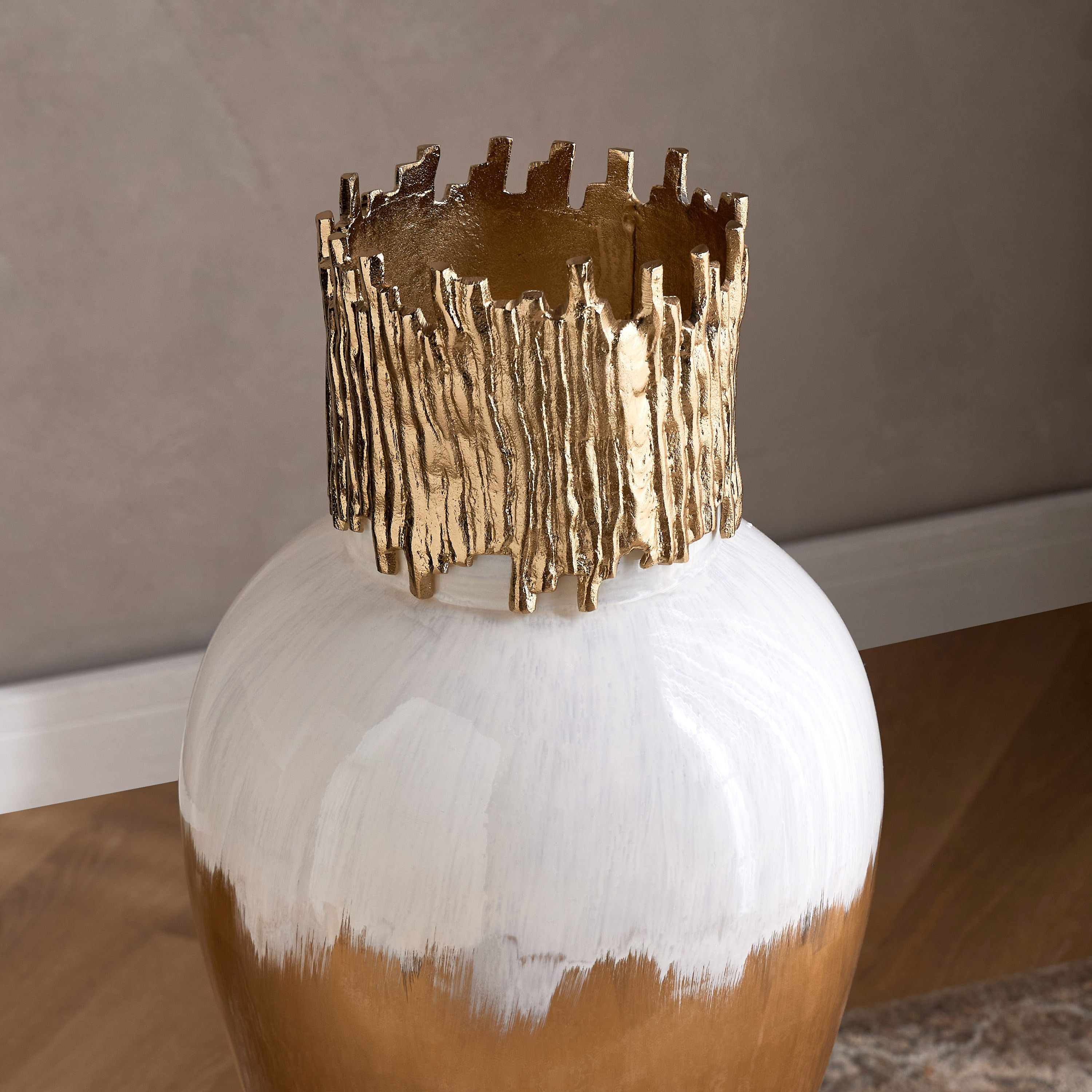 Huda Concha Glass Floor Vase - 90 cm-household-decor-vasesandbowls-image-2