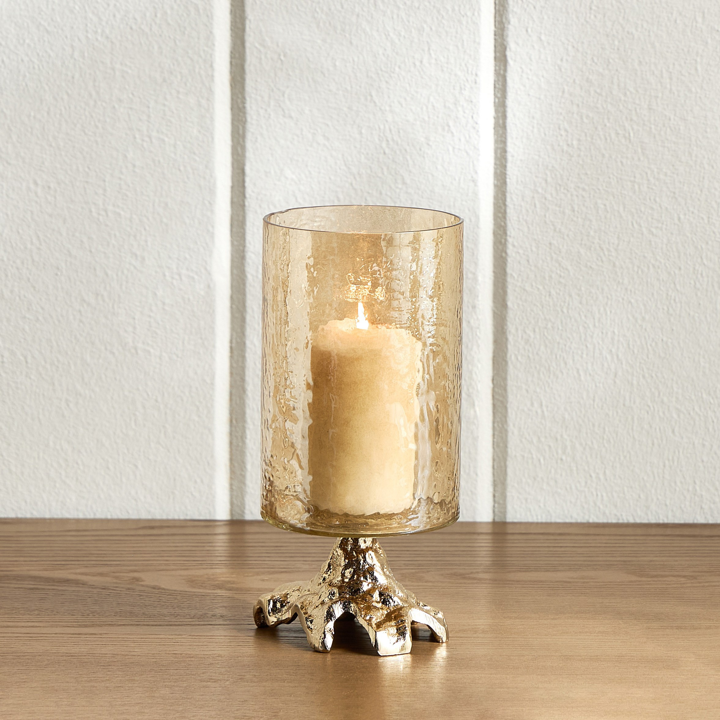 حامل شموع زجاجي لامع على شكل إعصار - فاطيما بياريتز - 22 سم-household-decor-candleholdersandlanterns-image-1