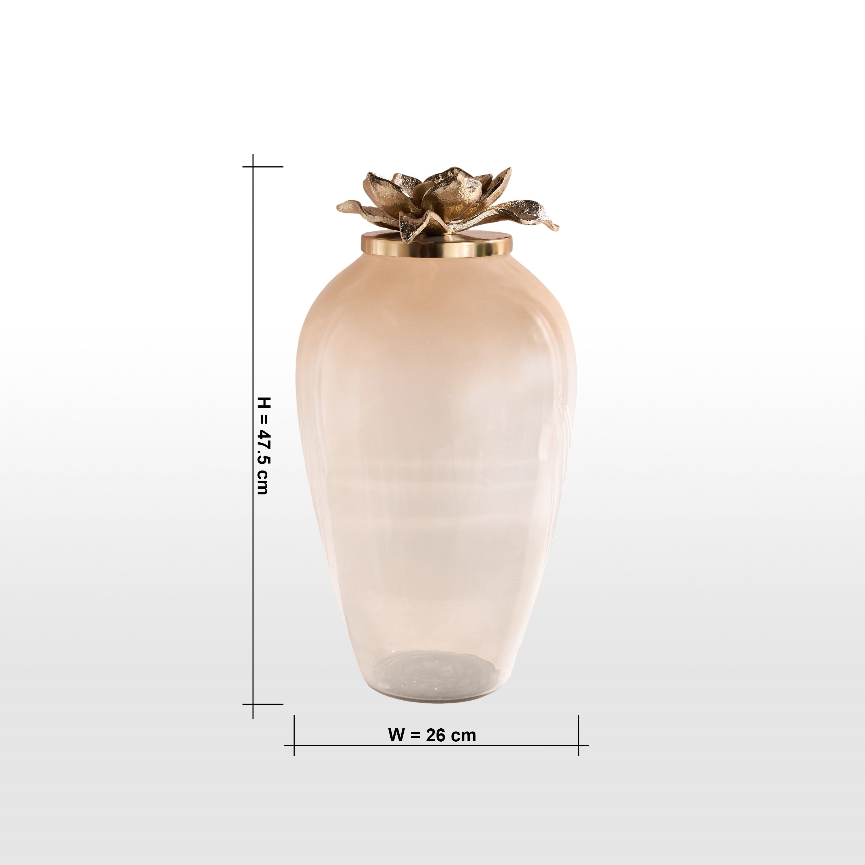 Lotus Glass Vase - 48 cm-household-decor-vasesandbowls-image-4