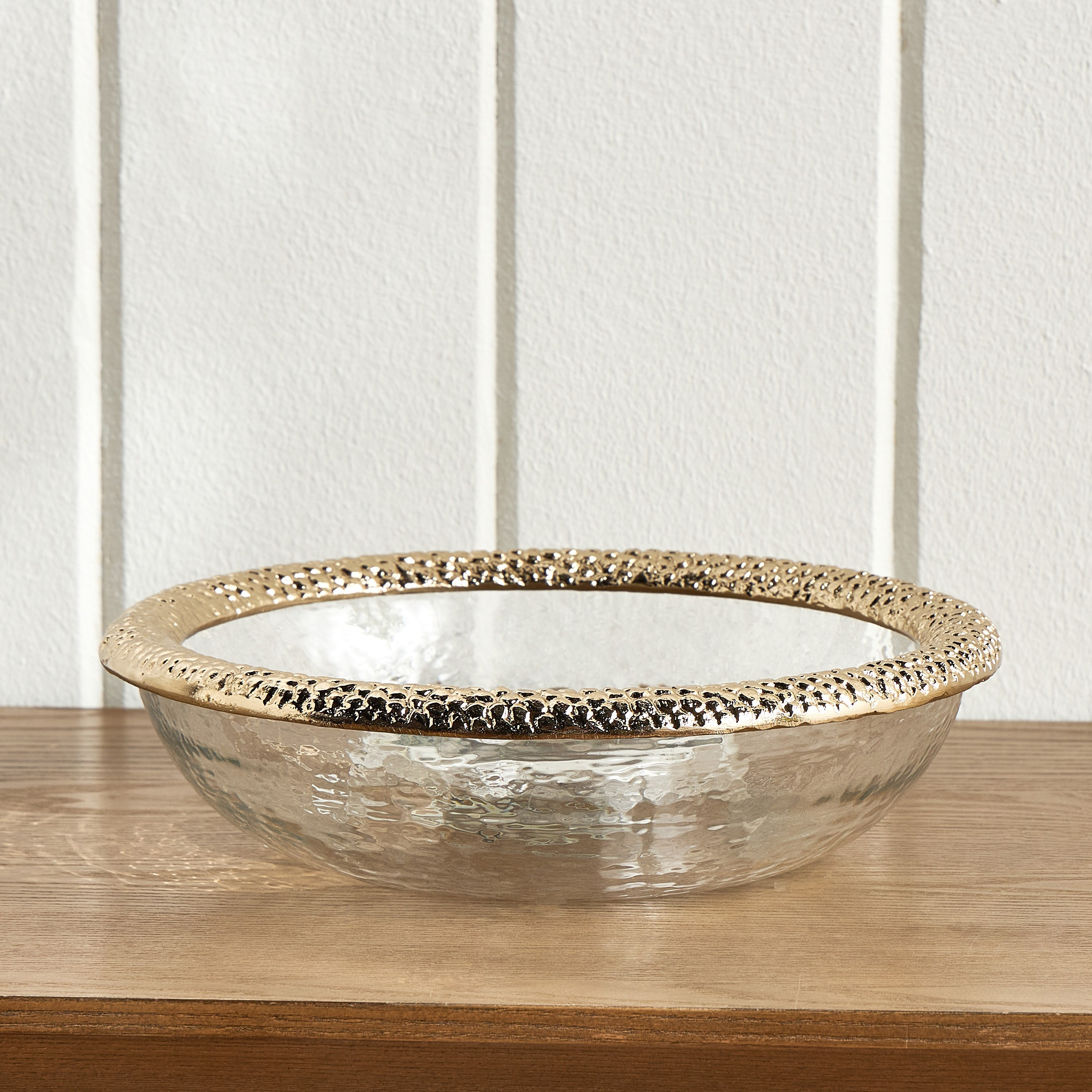 Fatima Crust Glass Decorative Bowl - 30 cm-household-decor-vasesandbowls-image-1