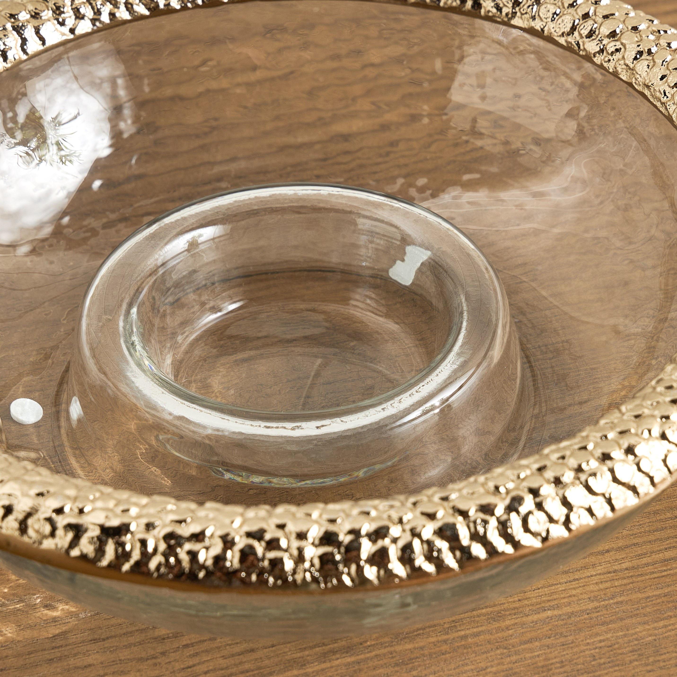 Fatima Crust Glass Decorative Bowl - 30 cm-household-decor-vasesandbowls-image-3