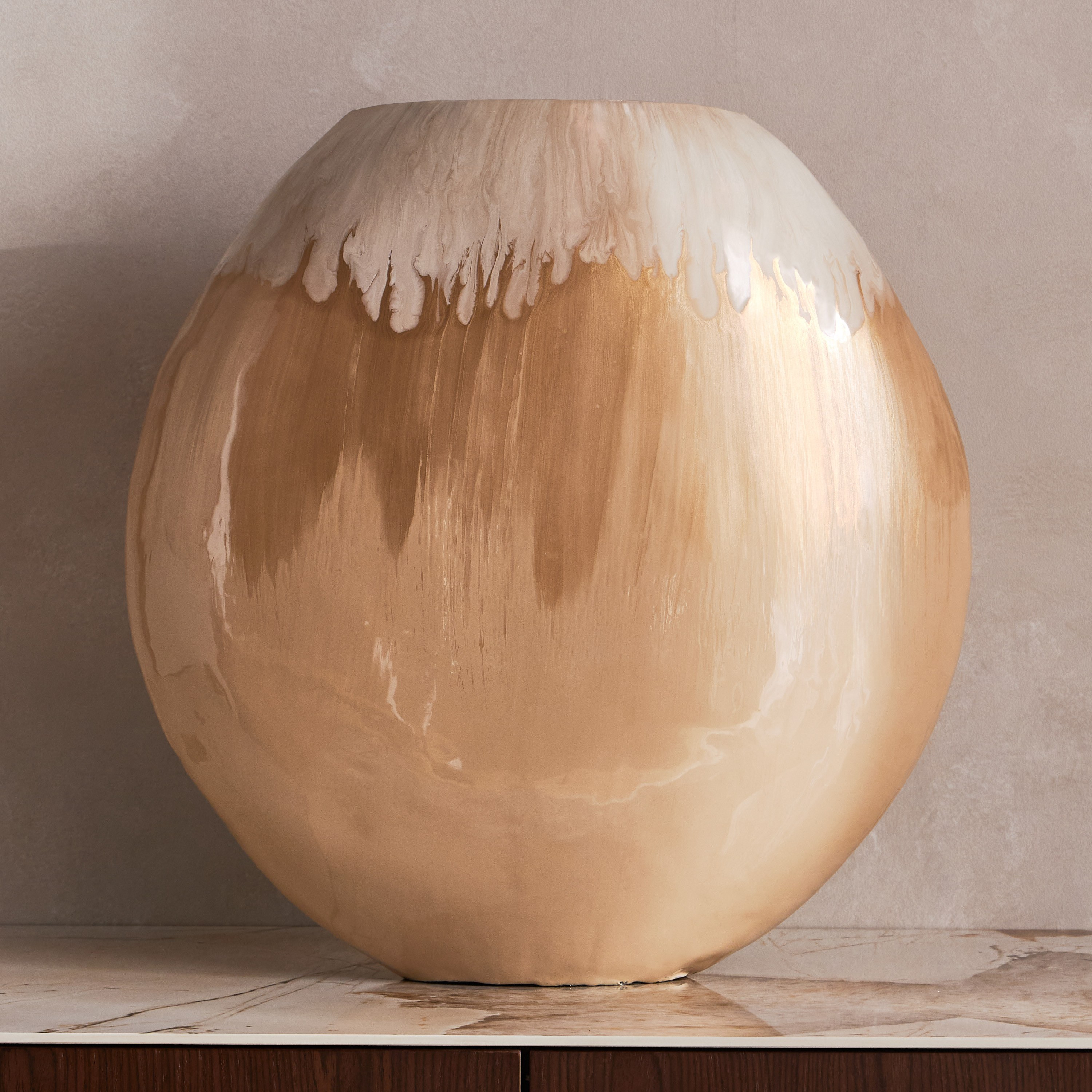 Huda Alba Metal Table Vase - 51 cm-household-decor-vasesandbowls-image-1