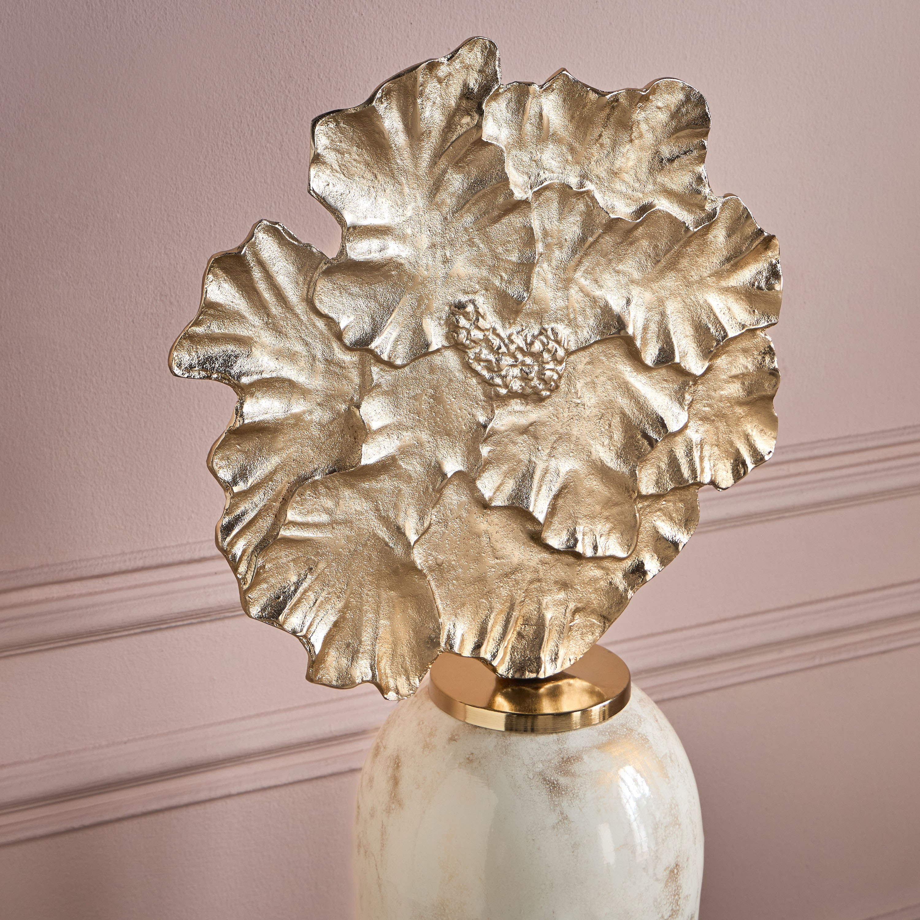 Lotus Metal Floor Vase - 132 cm-household-decor-vasesandbowls-image-2