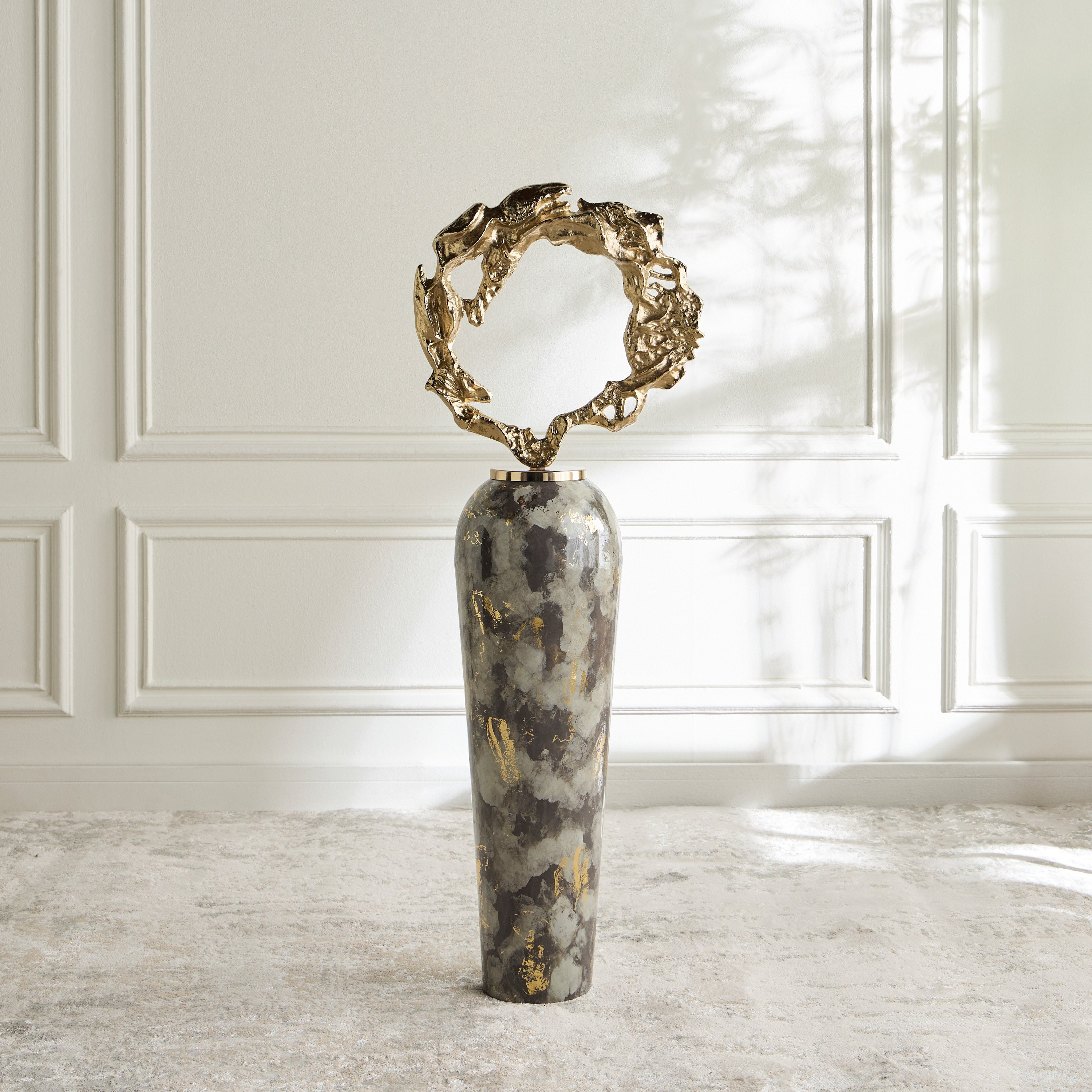 Fatima Metal Floor Vase - 127 cm