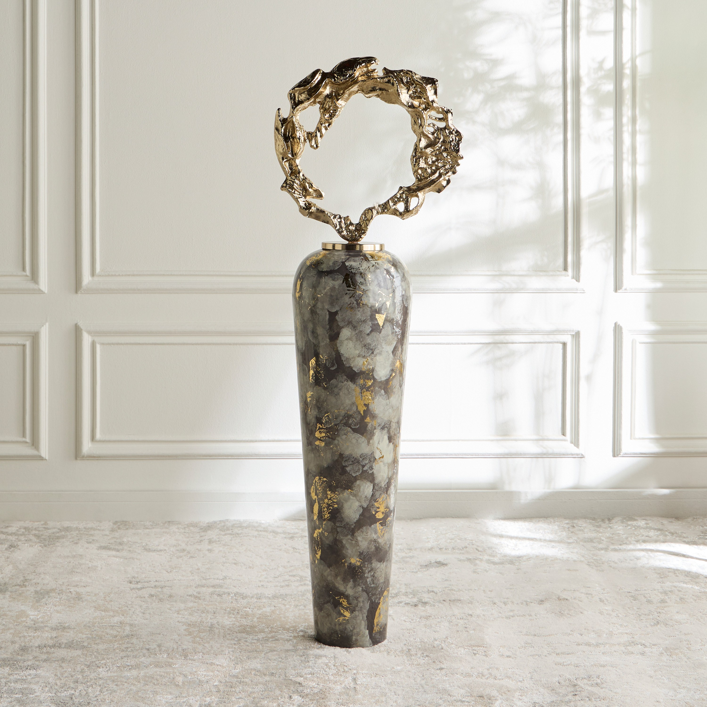 Fatima Metal Floor Vase - 141 cm