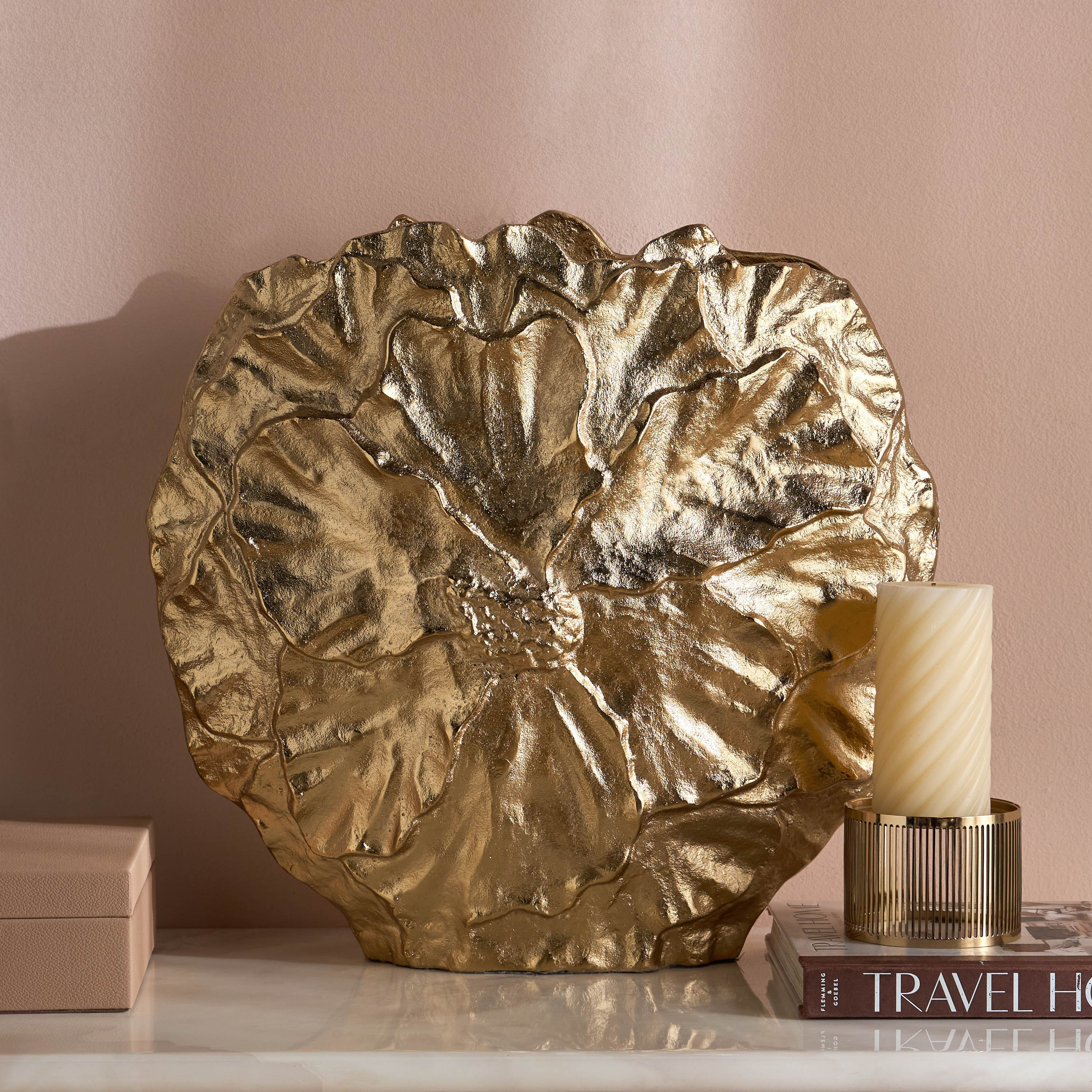 مزهرية ديكور معدن لونا - لوتس - 46 سم-household-decor-vasesandbowls-image-3