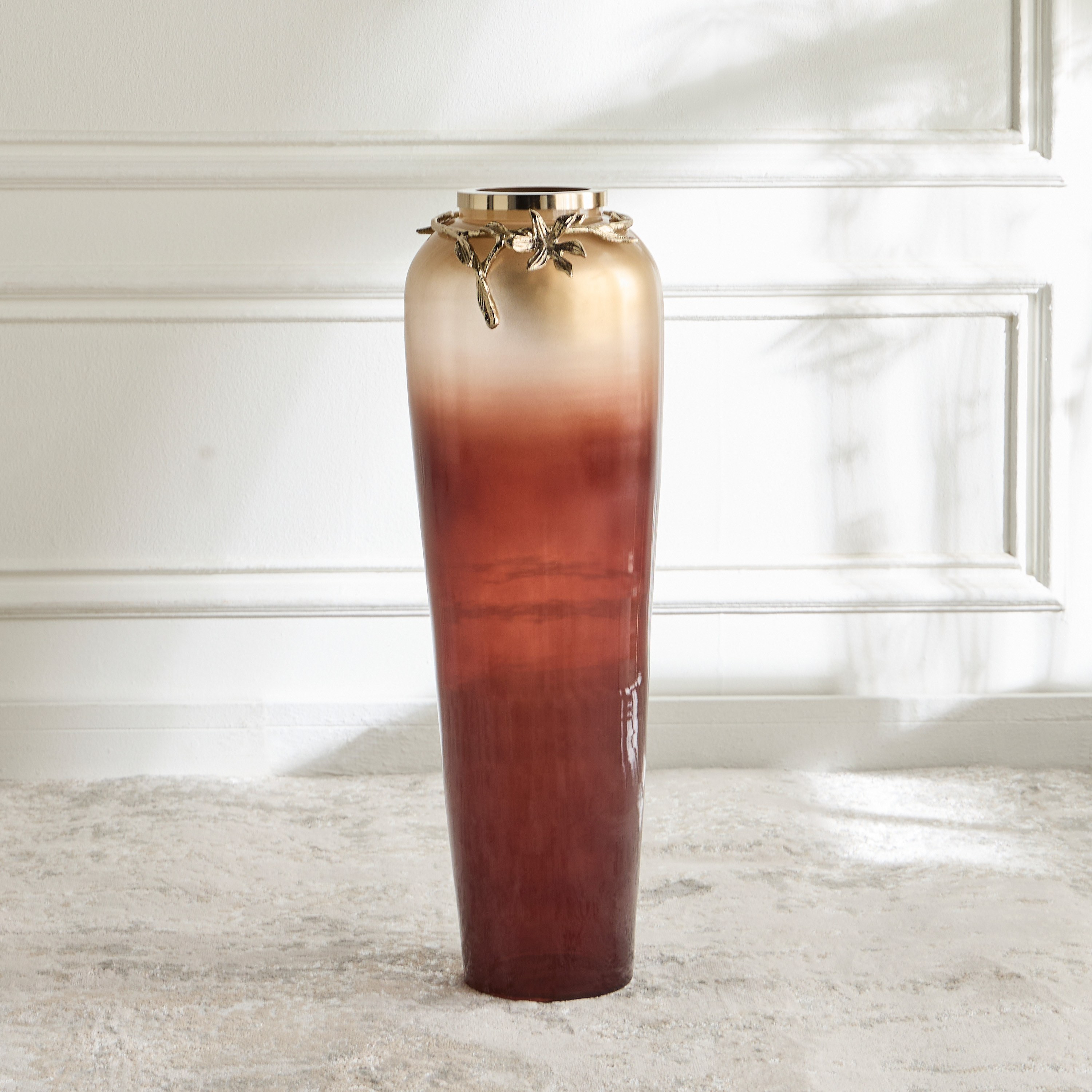 Fatima Glass Floor Vase - 82 cm-household-decor-vasesandbowls-image-1