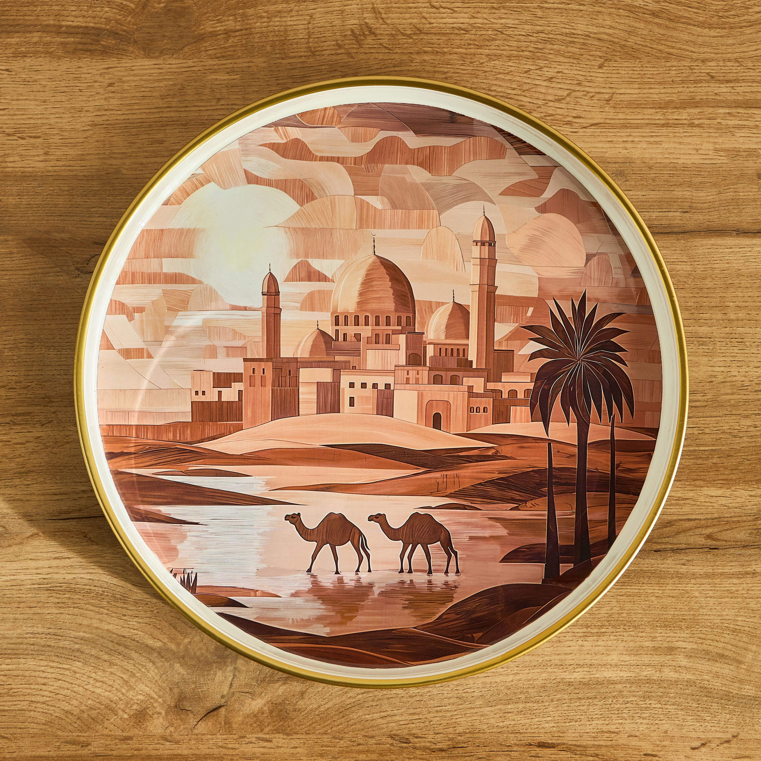 Sahra Porcelain Decorative Platter - 37x37 cm