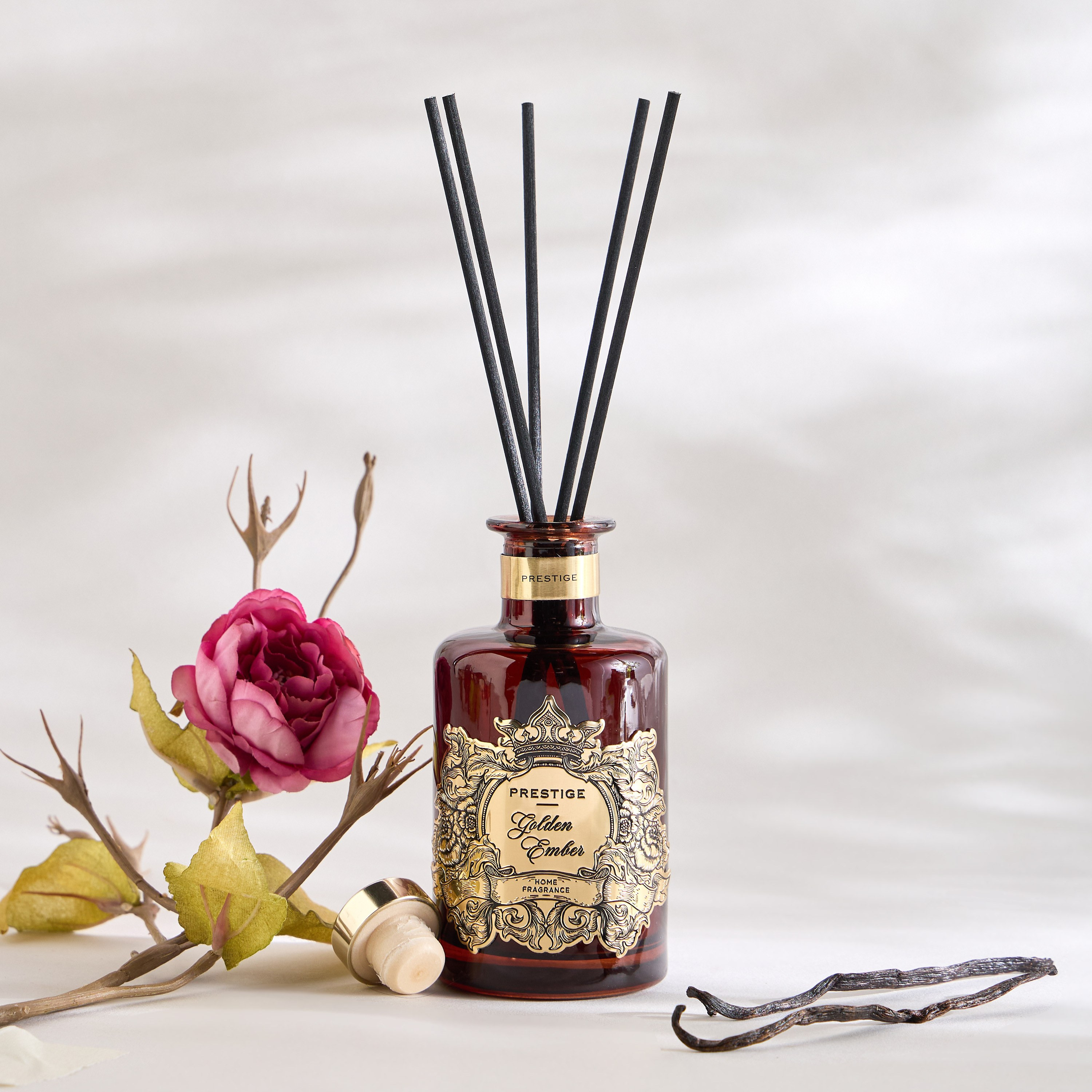 موزع عطور بأعواد جولدن أمبر - بريستيج - 200 مل-household-homefragrance-reeddiffusers-image-1