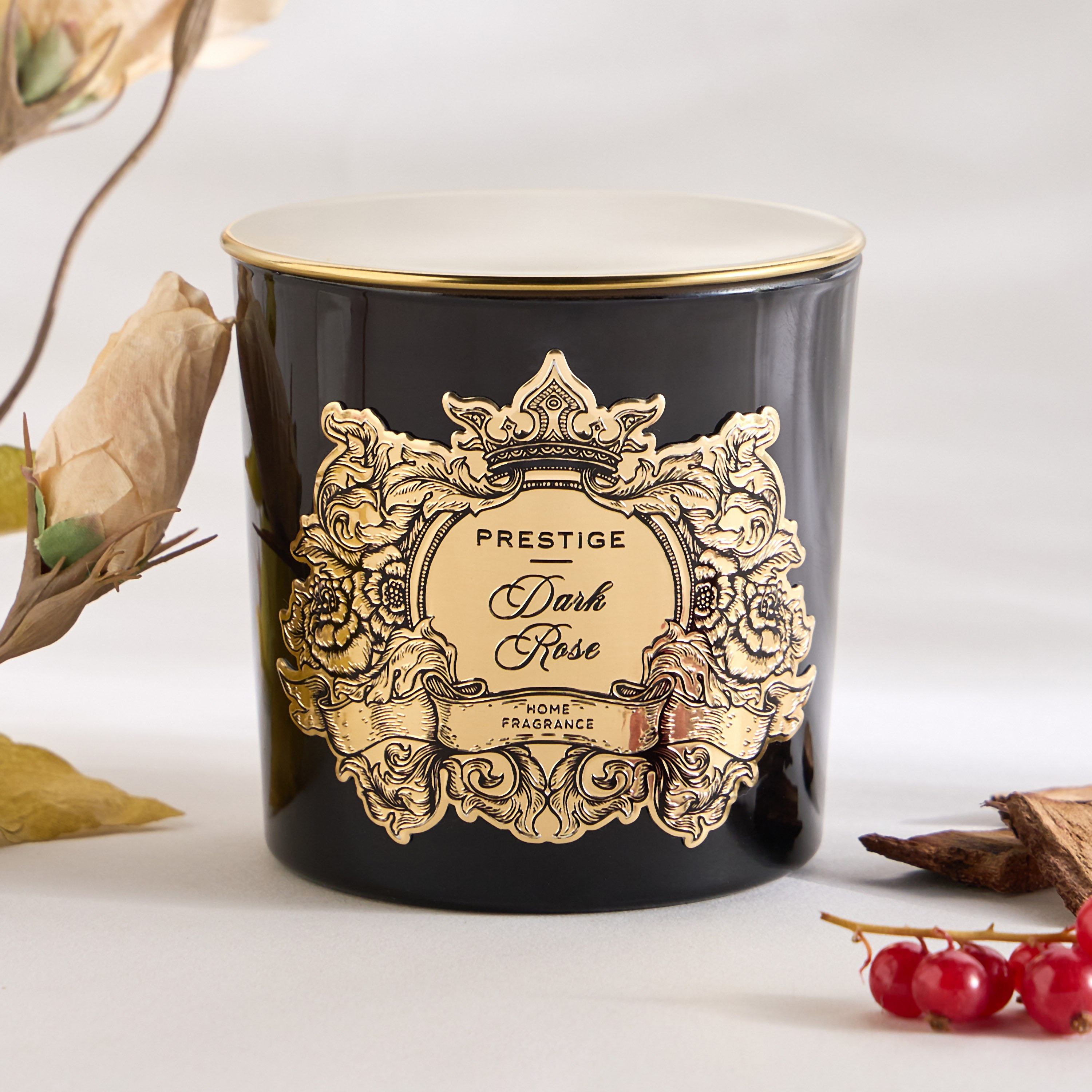 Prestige Dark Rose Scented Jar Candle - 30 h-household-homefragrance-candles-image-1
