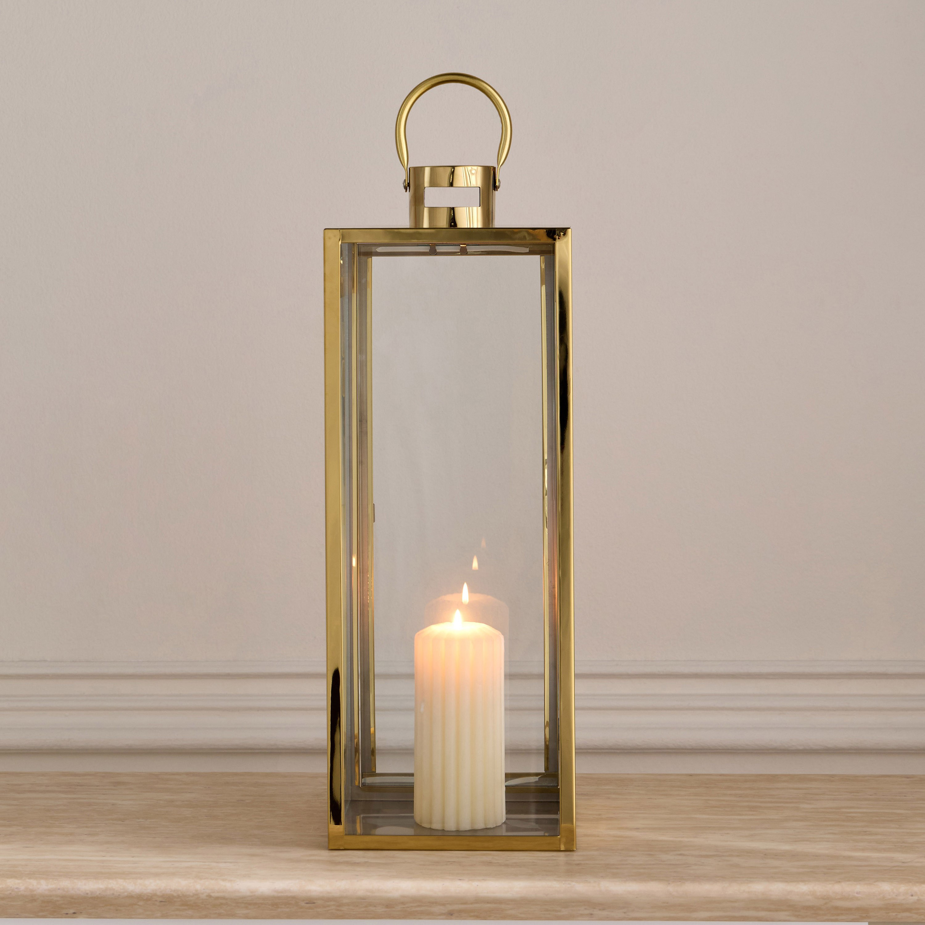 Majlis Stainless Steel and Glass Lantern - 50 cm-household-decor-candleholdersandlanterns-image-2