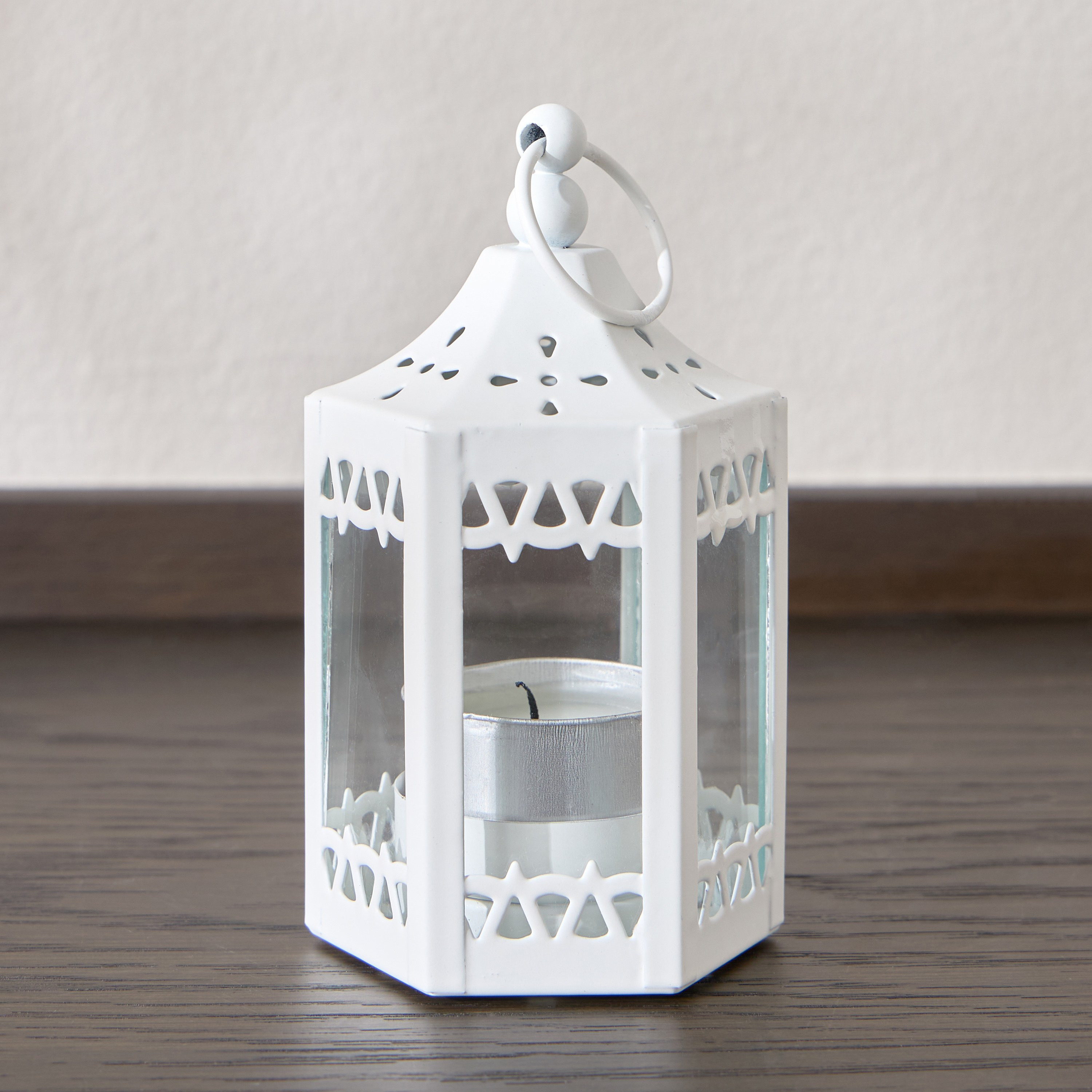 فانوس شموع صغيرة معدن وزجاج - بيدا - 12 سم-household-decor-candleholdersandlanterns-image-1