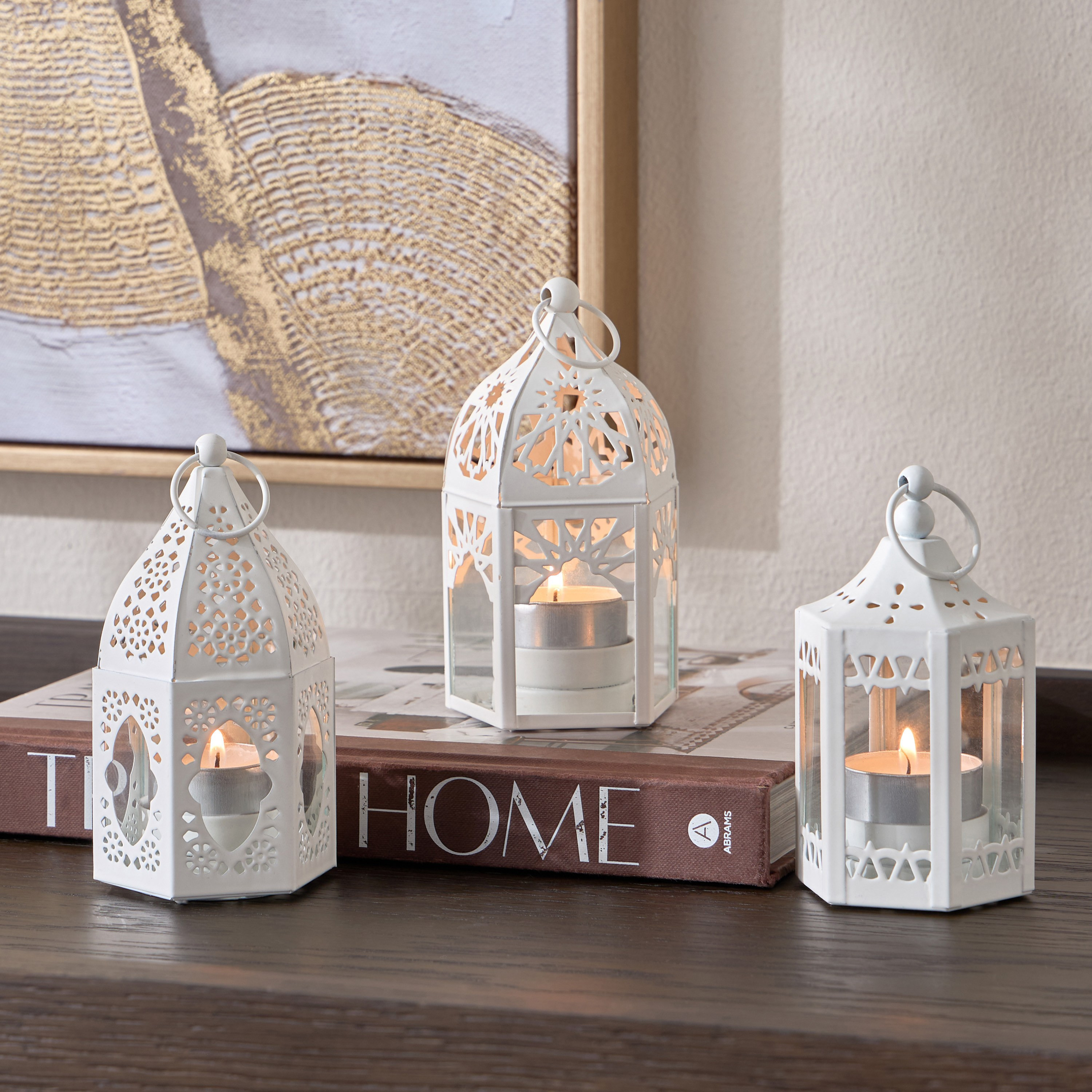 فانوس شموع صغيرة معدن وزجاج - بيدا - 12 سم-household-decor-candleholdersandlanterns-image-5
