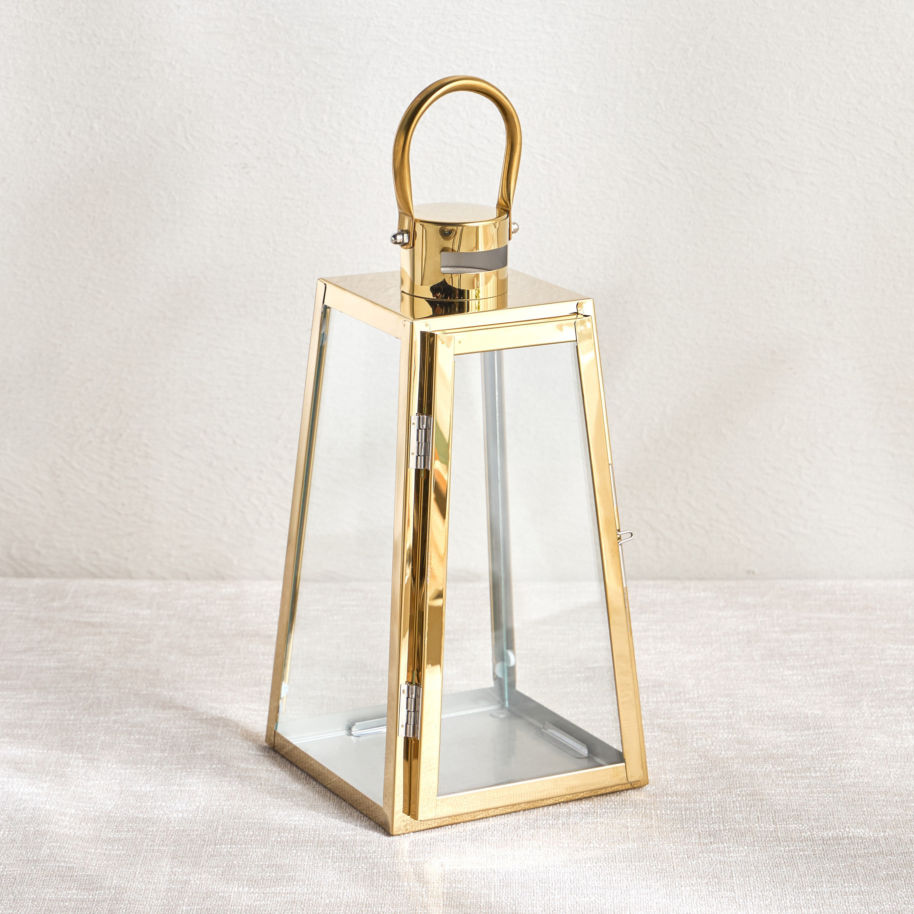 Shams Stainless Steel and Glass Lantern - 28 cm-household-decor-candleholdersandlanterns-image-1