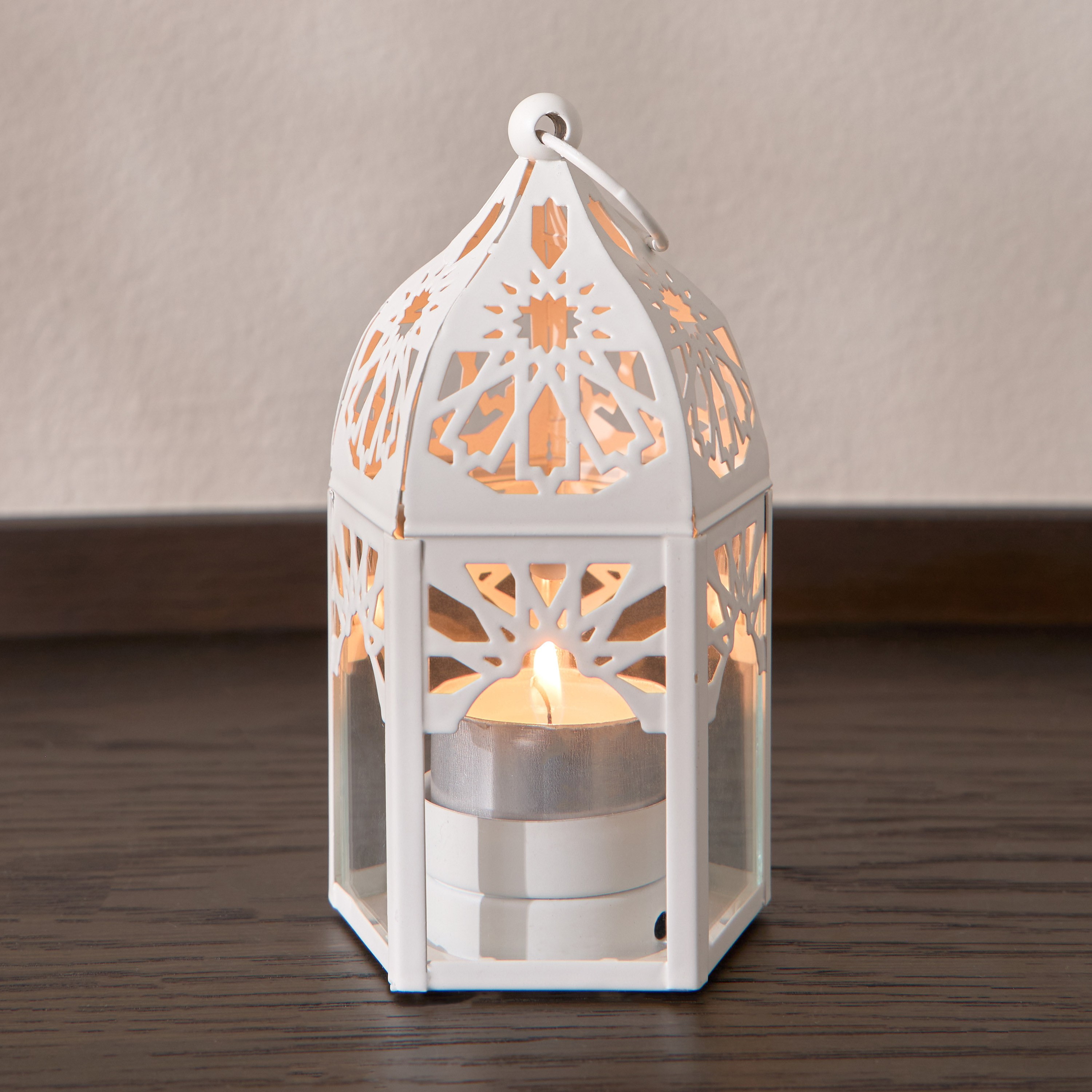 Duneshine Metal and Glass Tealight Lantern - 13 cm-household-decor-candleholdersandlanterns-image-2