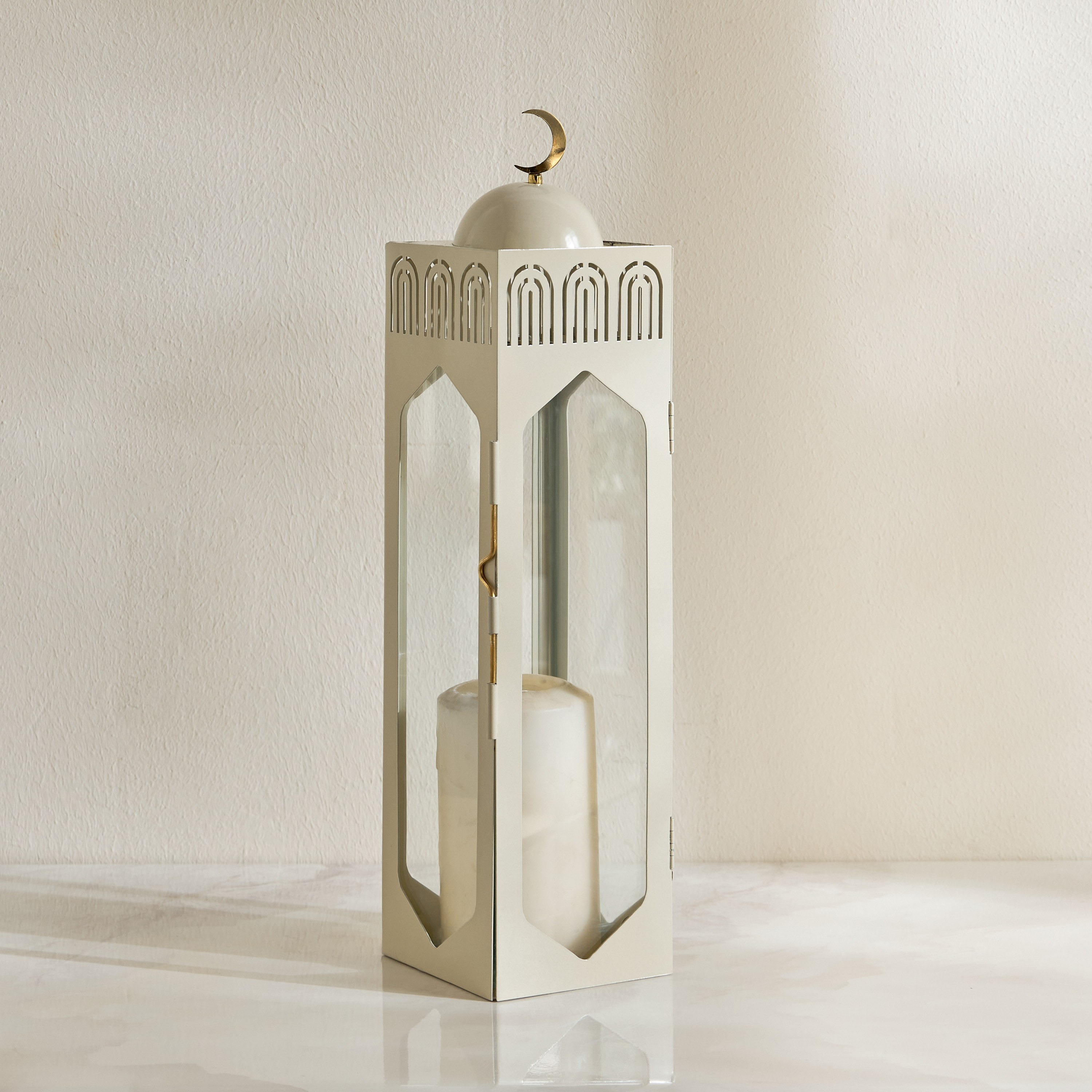 Fanous Celeste Metal Tealight and Taper Lantern - 43 cm-household-decor-candleholdersandlanterns-image-1