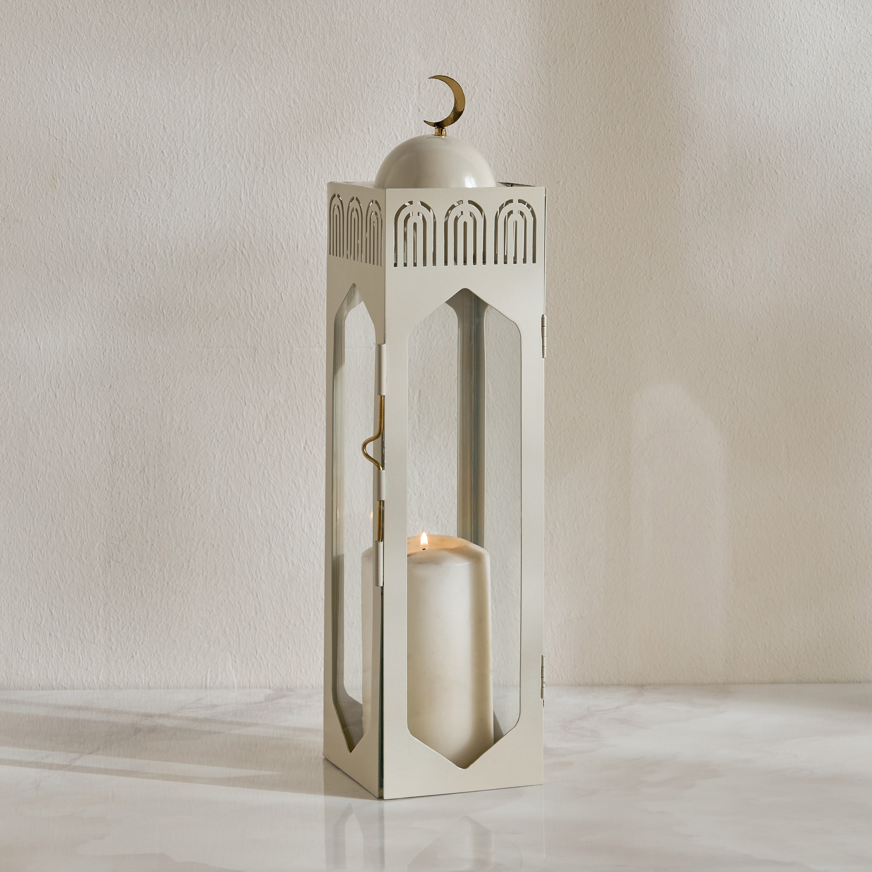 Fanous Celeste Metal Tealight and Taper Lantern - 43 cm-household-decor-candleholdersandlanterns-image-2