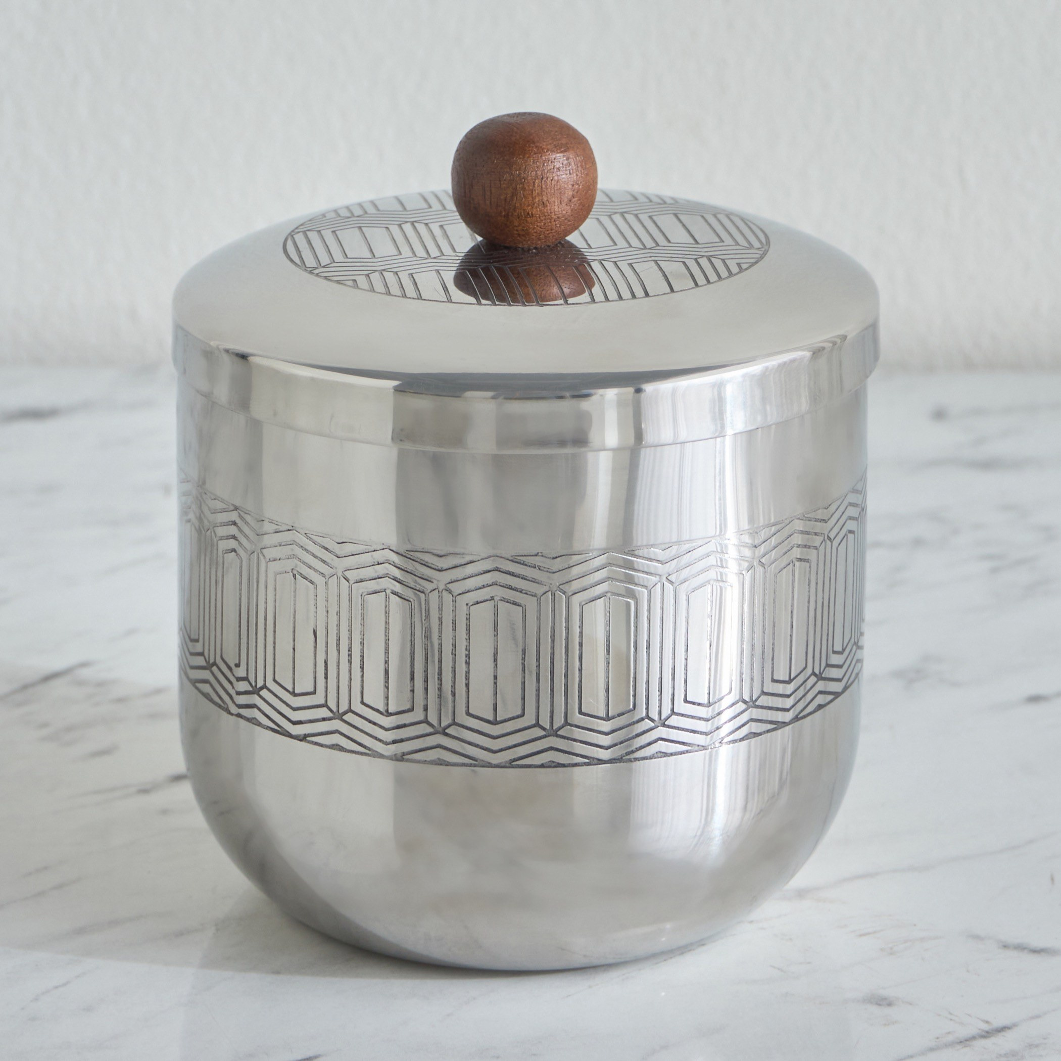وعاء ديكور معدن - كارفن - 13 سم-household-decor-vasesandbowls-image-1