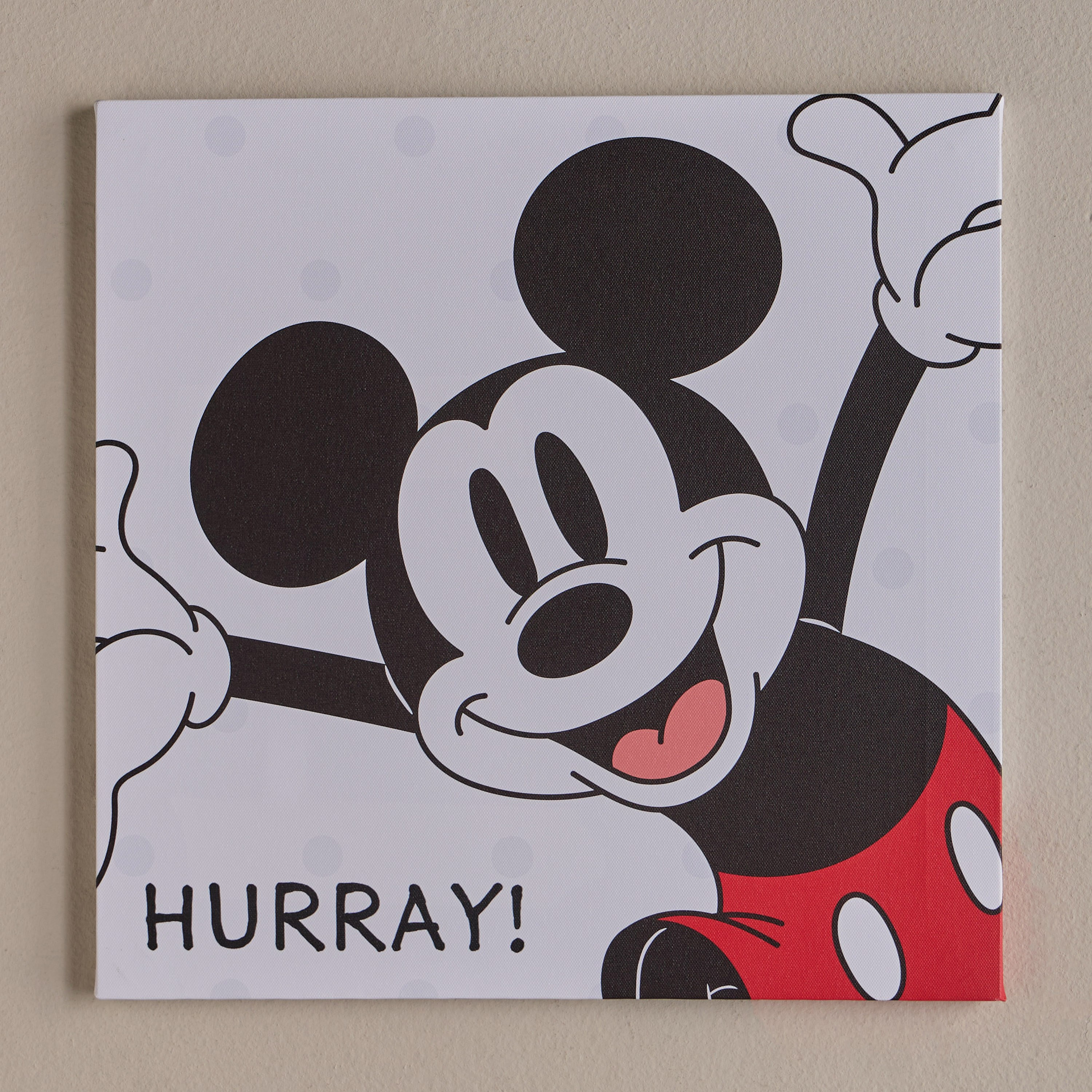 Mickey Hurray Canvas Wall Art - 40x40 cm-babyandkids-decorandlighting-decor-wallart-image-1