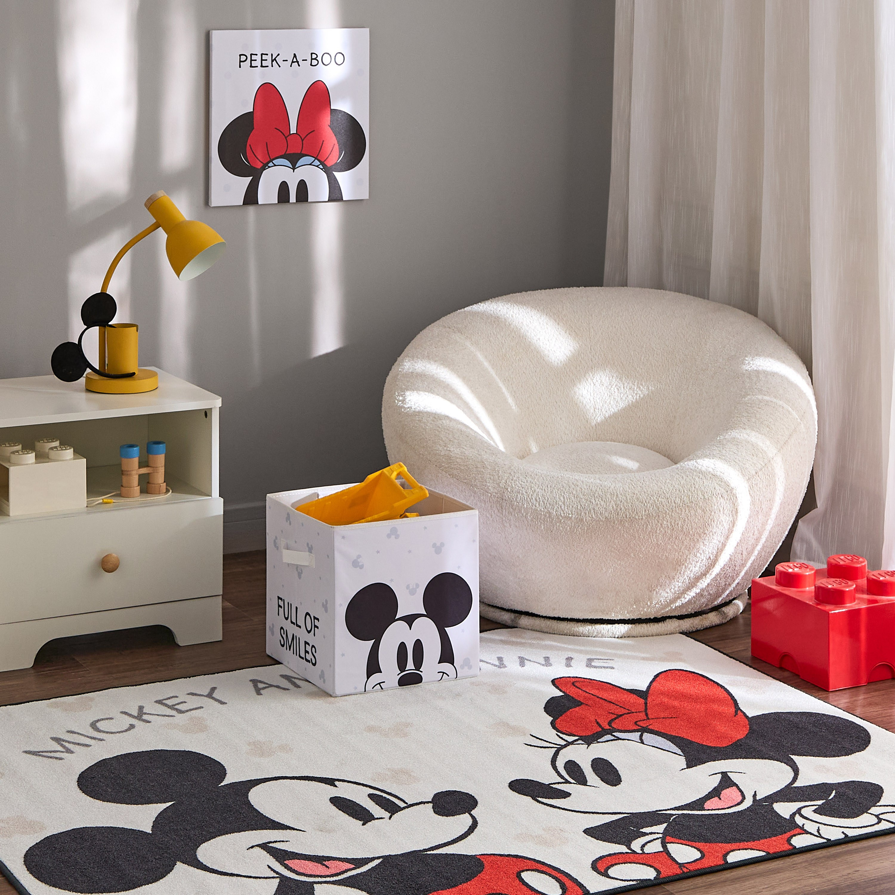 Minnie Peek a Boo Framed Canvas Wall Art - 40x40 cm-babyandkids-decorandlighting-decor-wallart-image-3