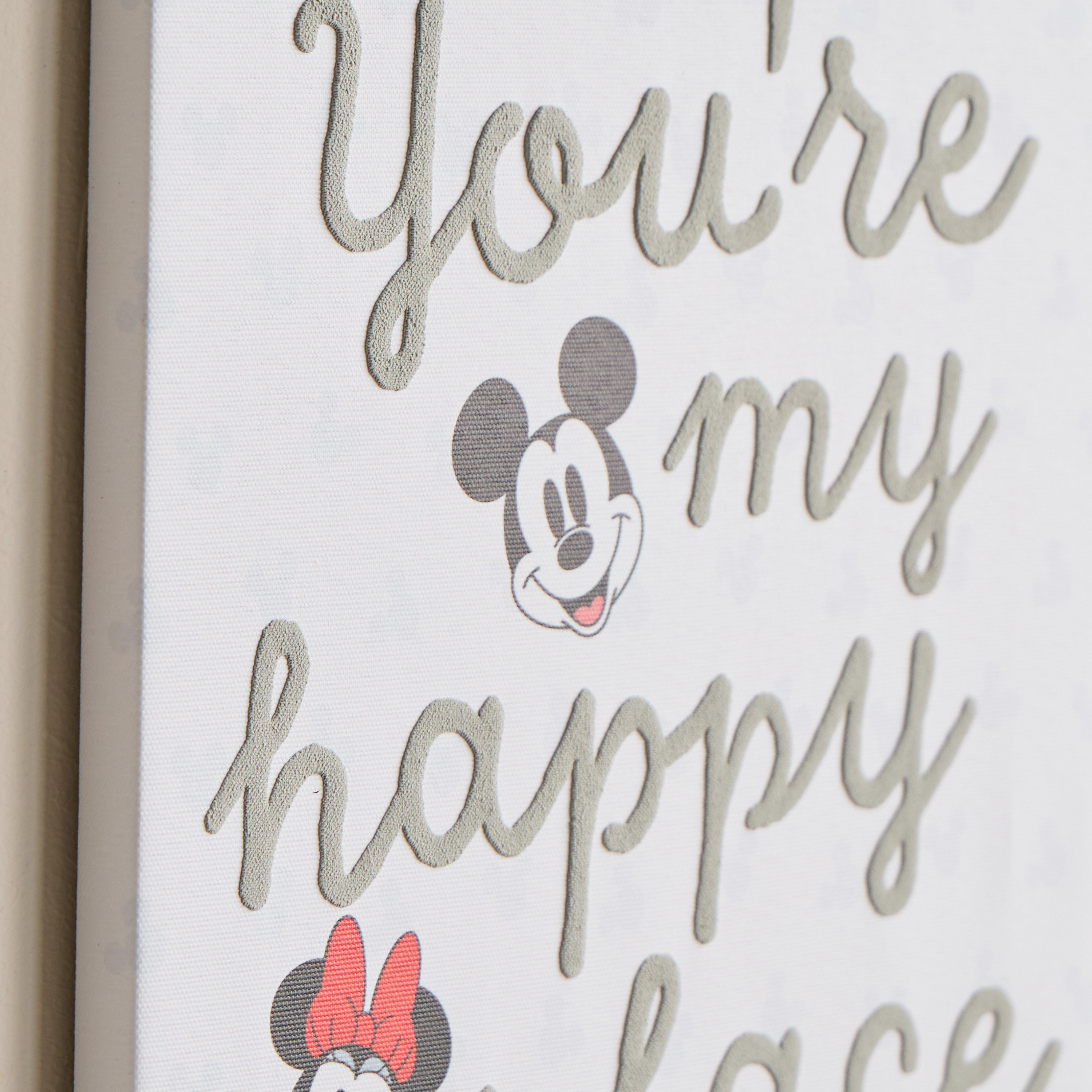 Mickey and Minnie Happy Place Canvas Wall Art - 30x40 cm-babyandkids-decorandlighting-decor-wallart-image-2