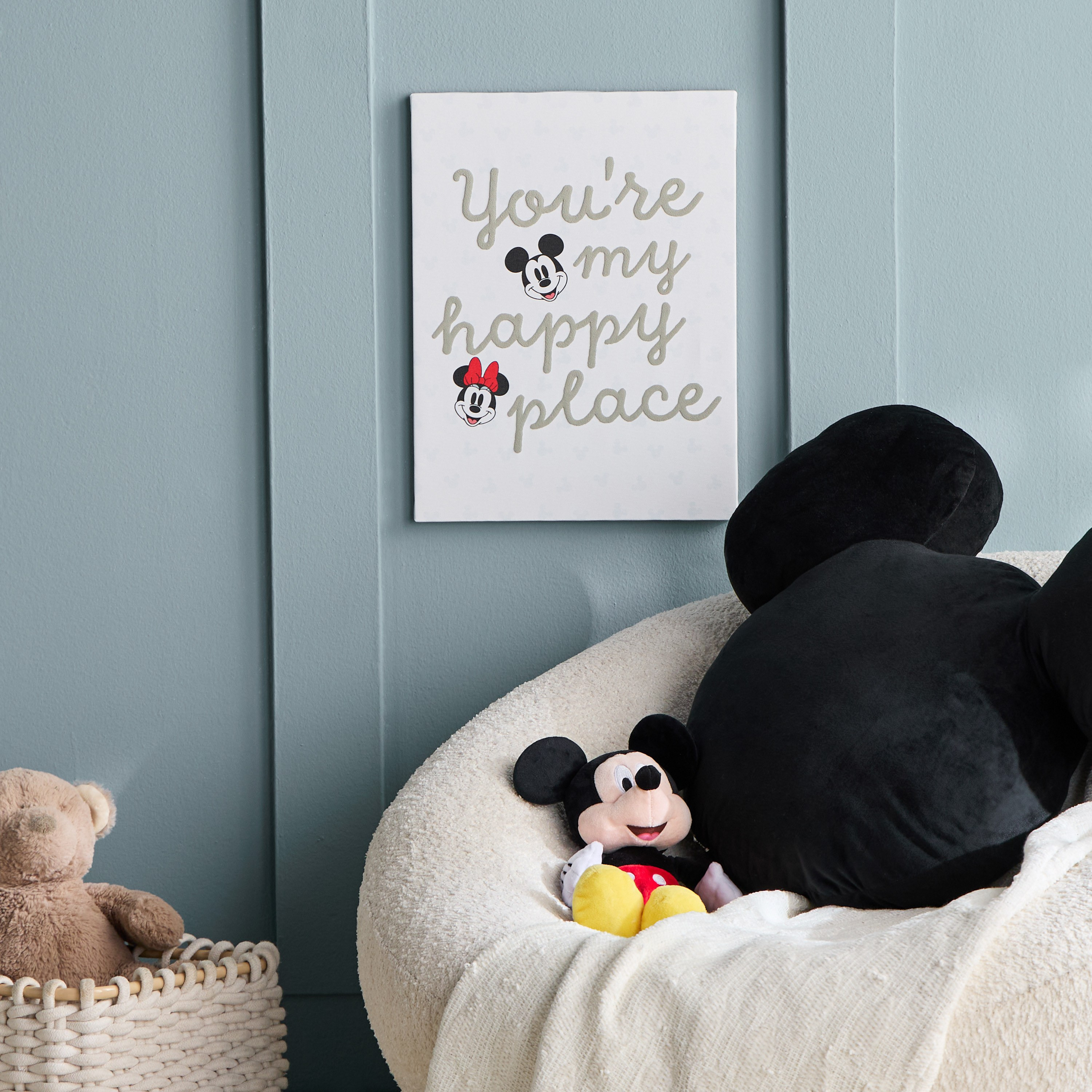 Mickey and Minnie Happy Place Canvas Wall Art - 30x40 cm-babyandkids-decorandlighting-decor-wallart-image-3
