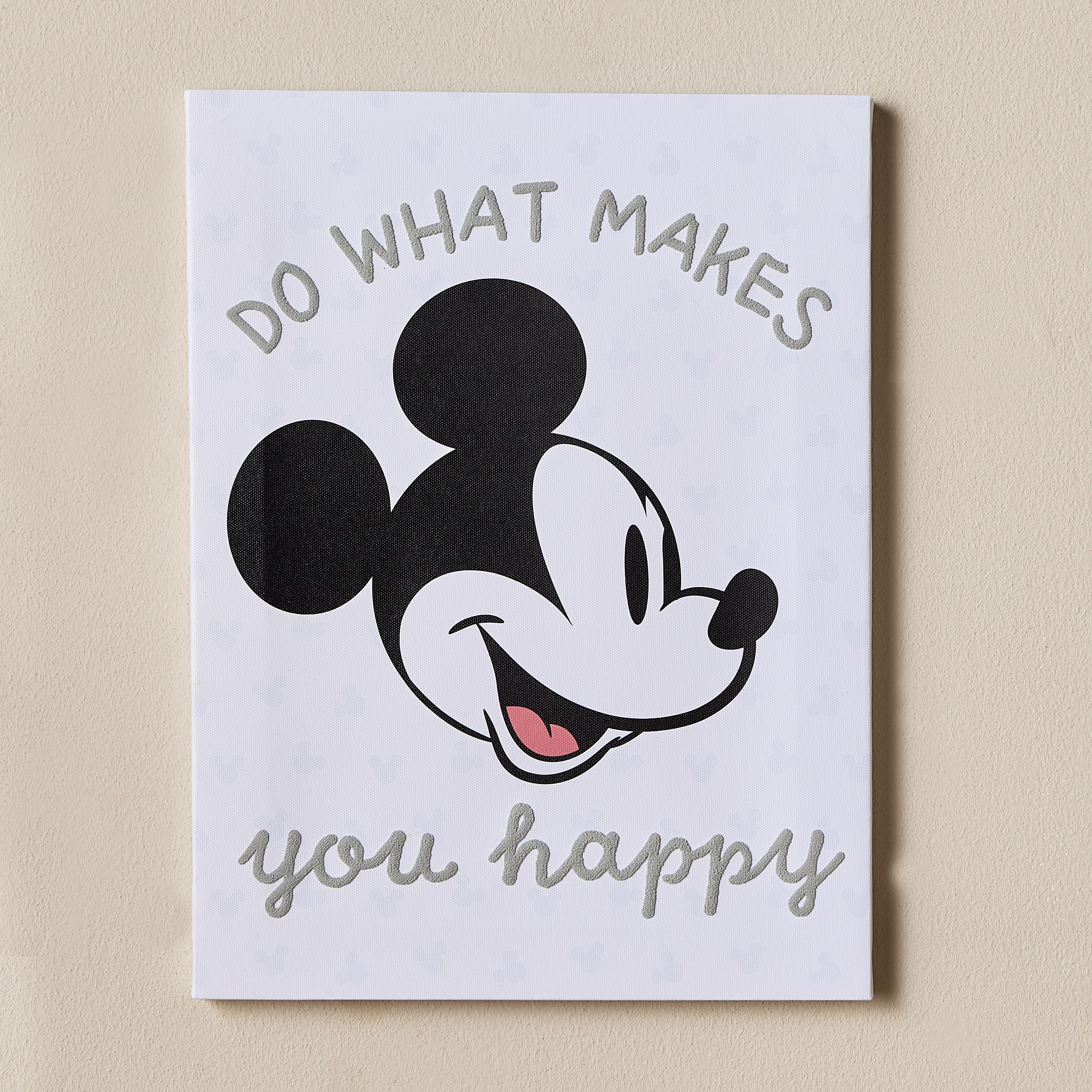 Mickey Happy Place Framed Canvas Wall Art - 30x40 cm