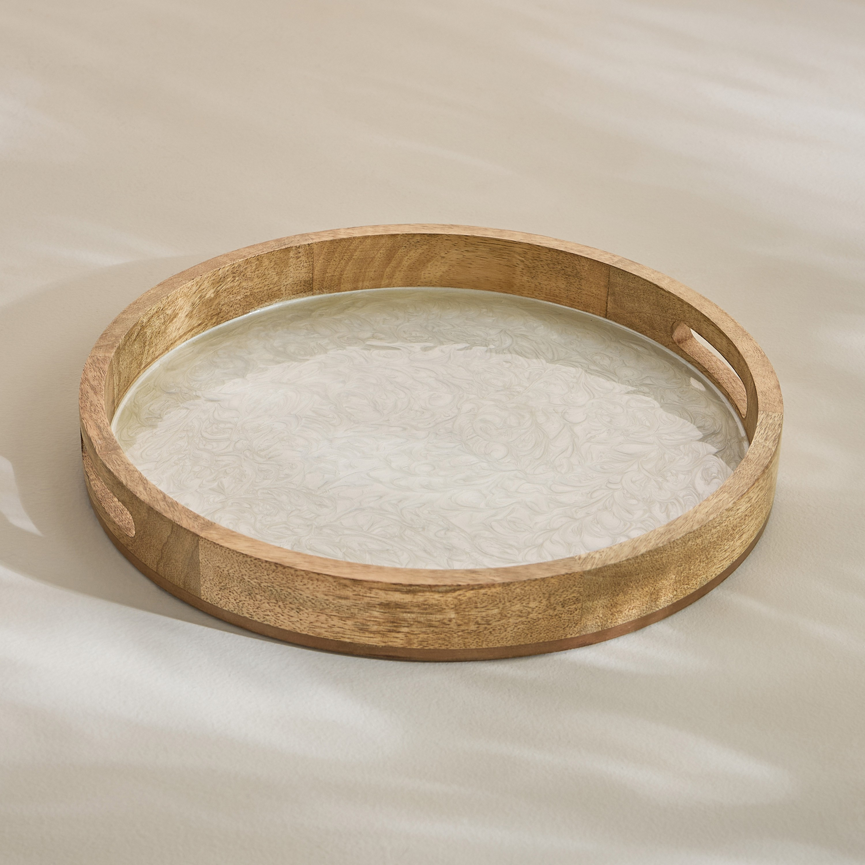 صينية تقديم من خشب المانجو - صدف-household-dining-serveware-servingtrays-image-1