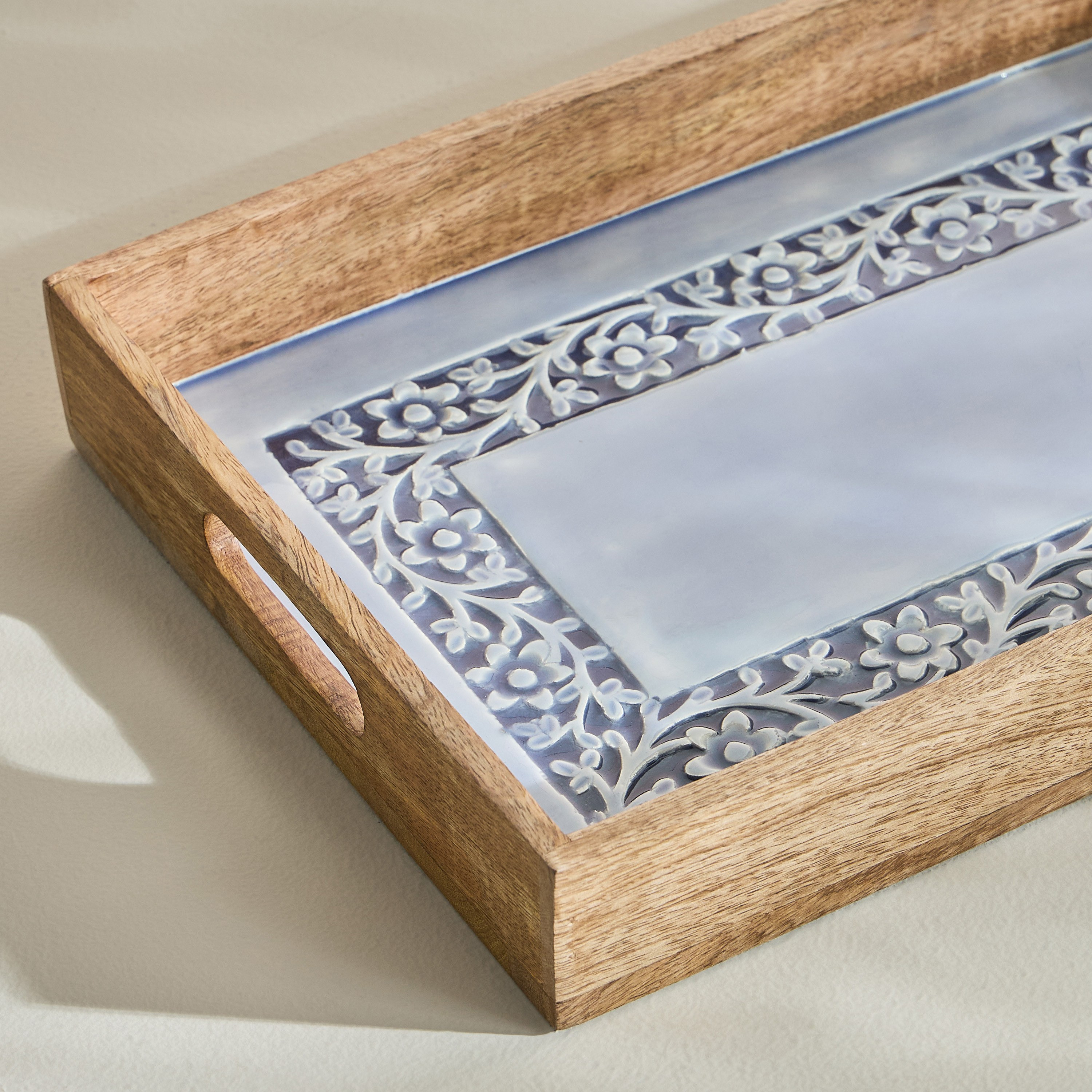 Lavender Lily Mango Wood Serving Tray-household-dining-serveware-servingtrays-image-2