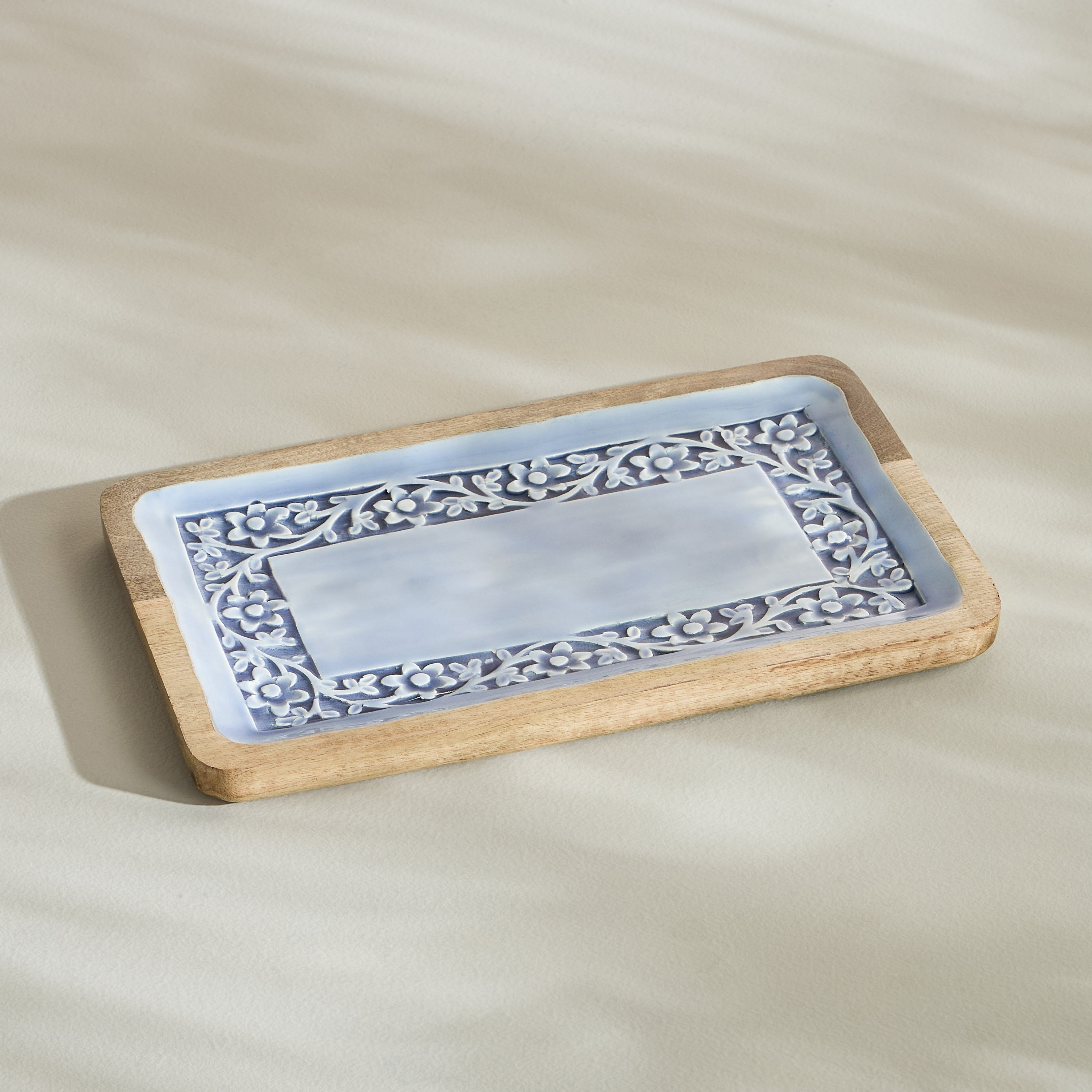 Lavender Lily Mango Wood Serving Platter-household-dining-serveware-servingplatters-image-1