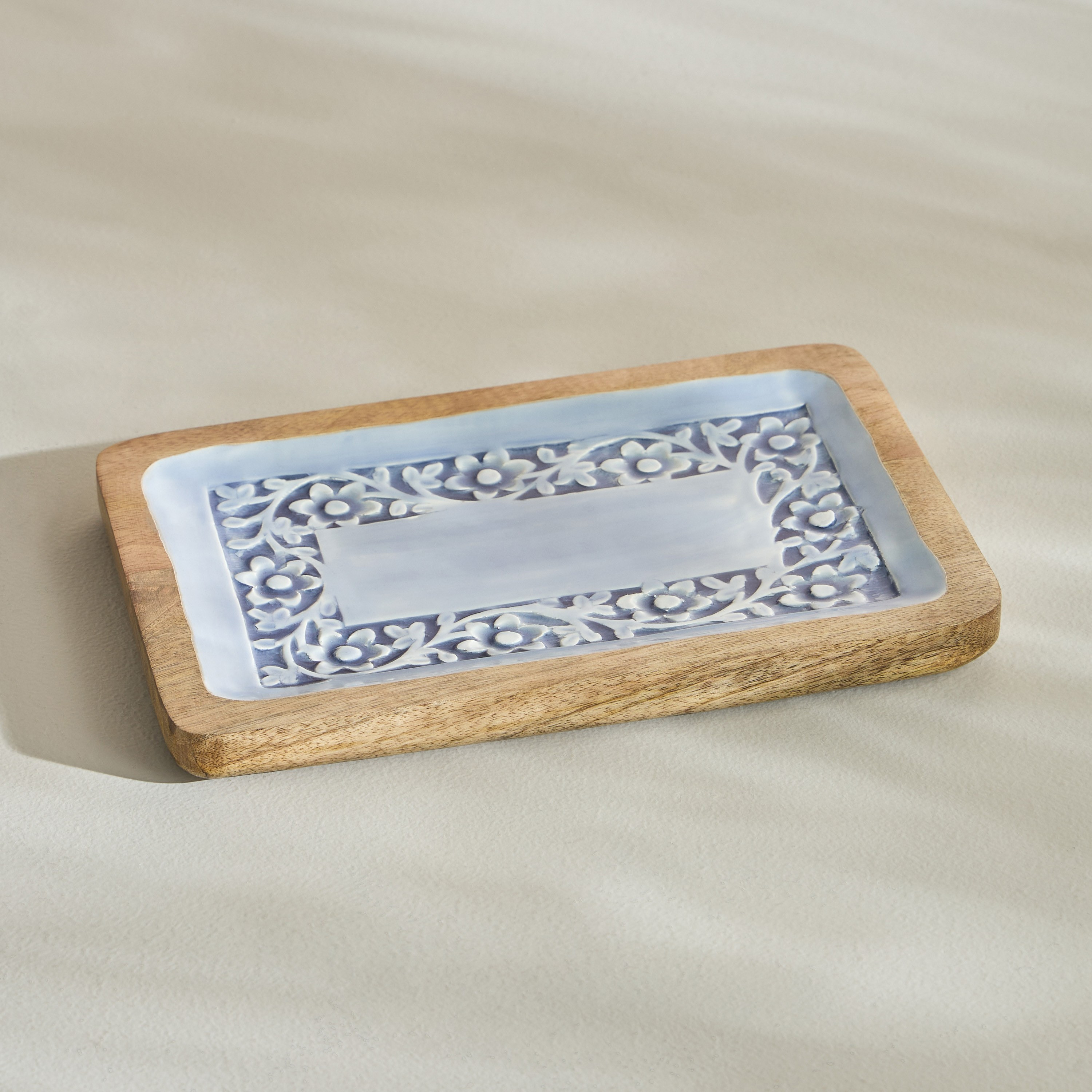Lavender Lily Mango Wood Serving Platter-household-dining-serveware-servingplatters-image-1