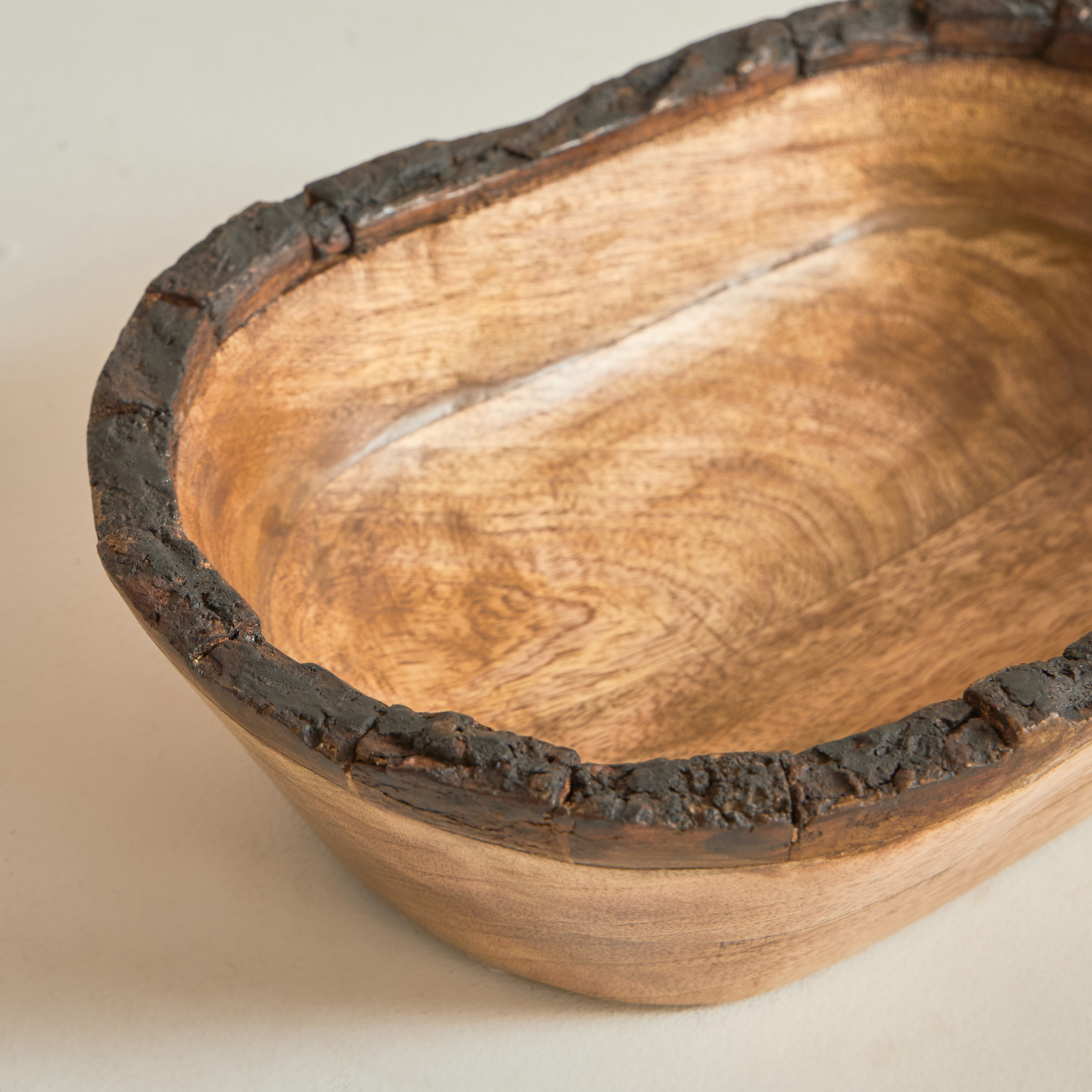 Neo Mango Wood Bowl - 30 cm-household-dining-dinnerware-bowls-image-2