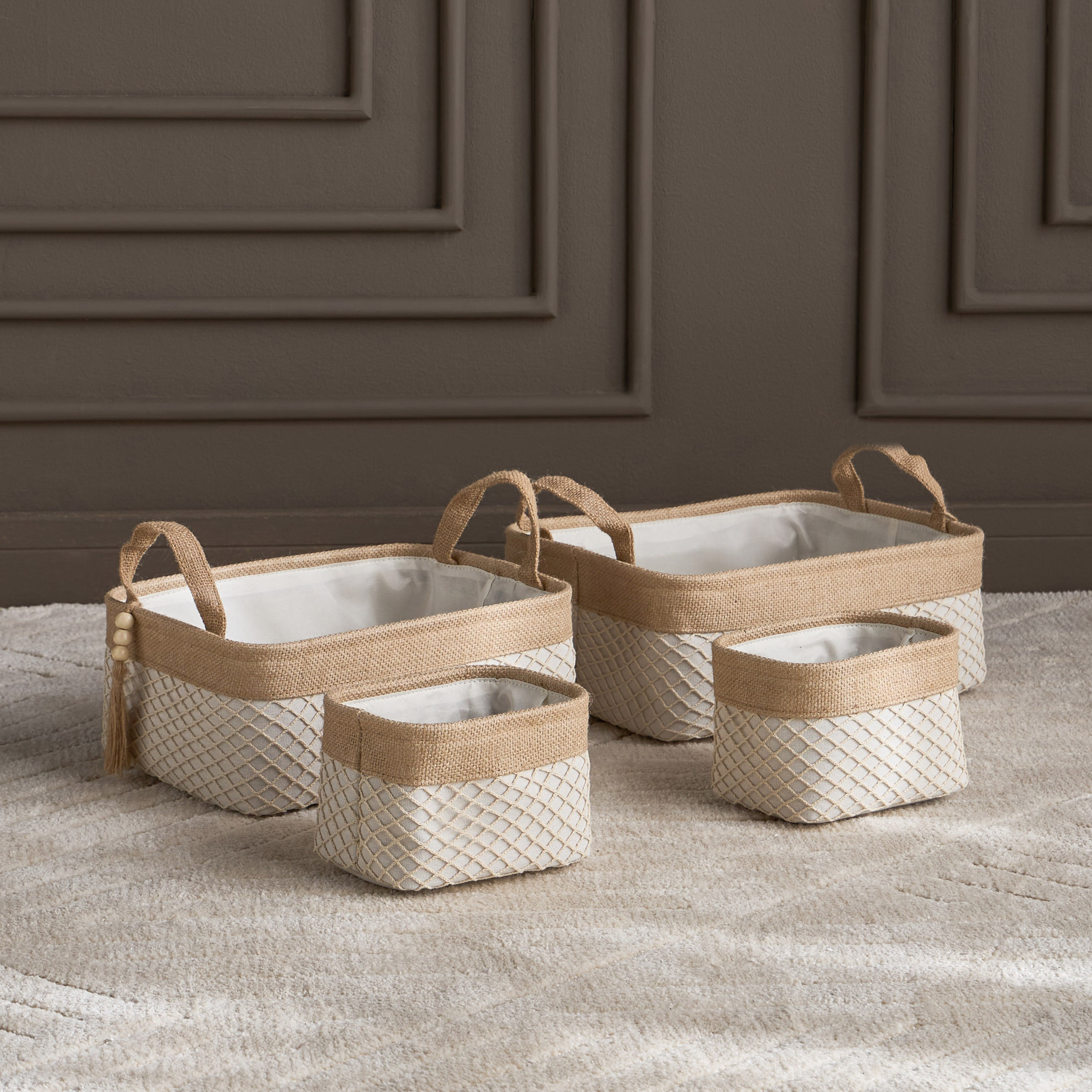 طقم سلال تخزين 4 قطع - بيكسي-household-storage-storagesolutions-storageboxesandbaskets-image-1