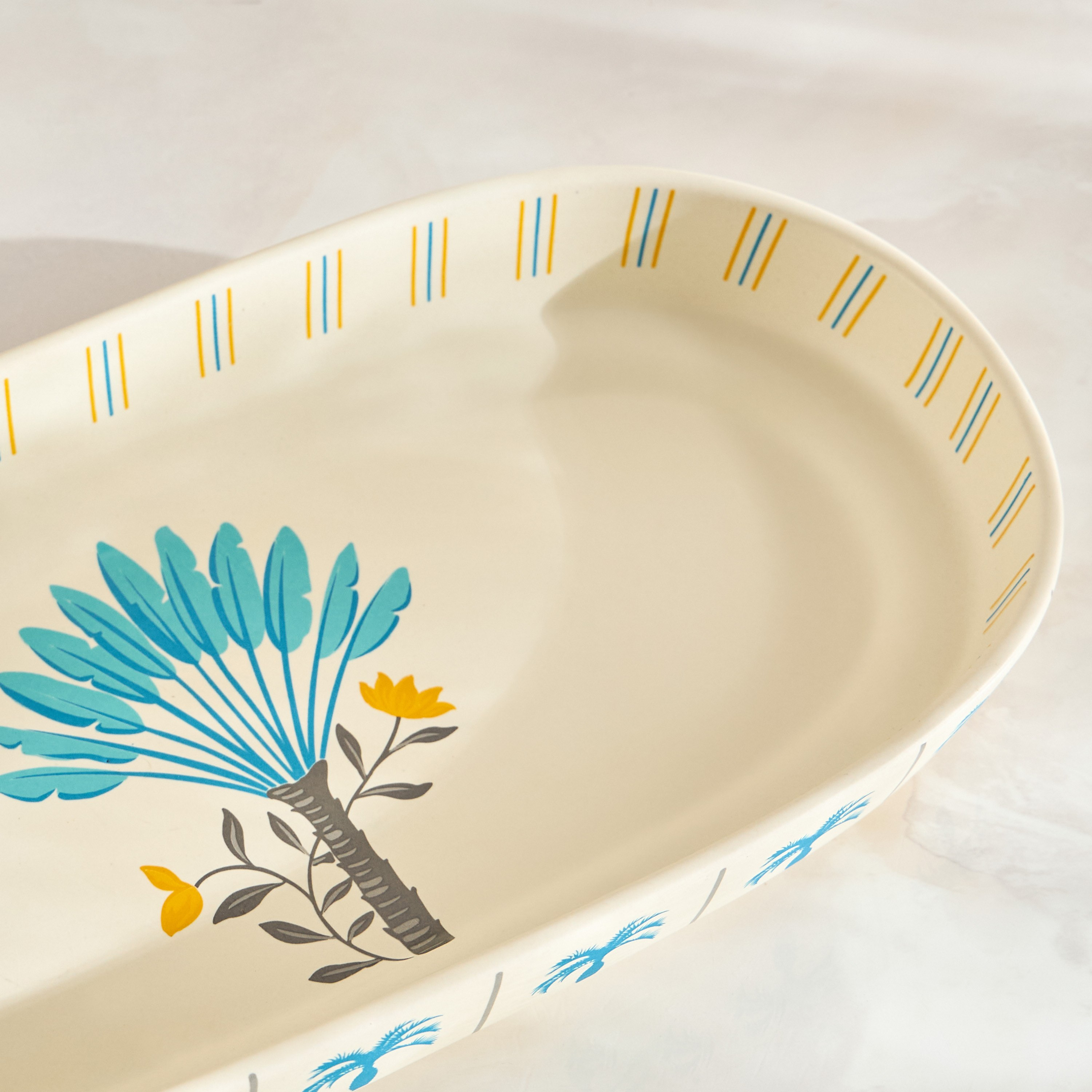 صحن تقديم خزف حجري - بدوي-household-dining-dinnerware-plates-image-2