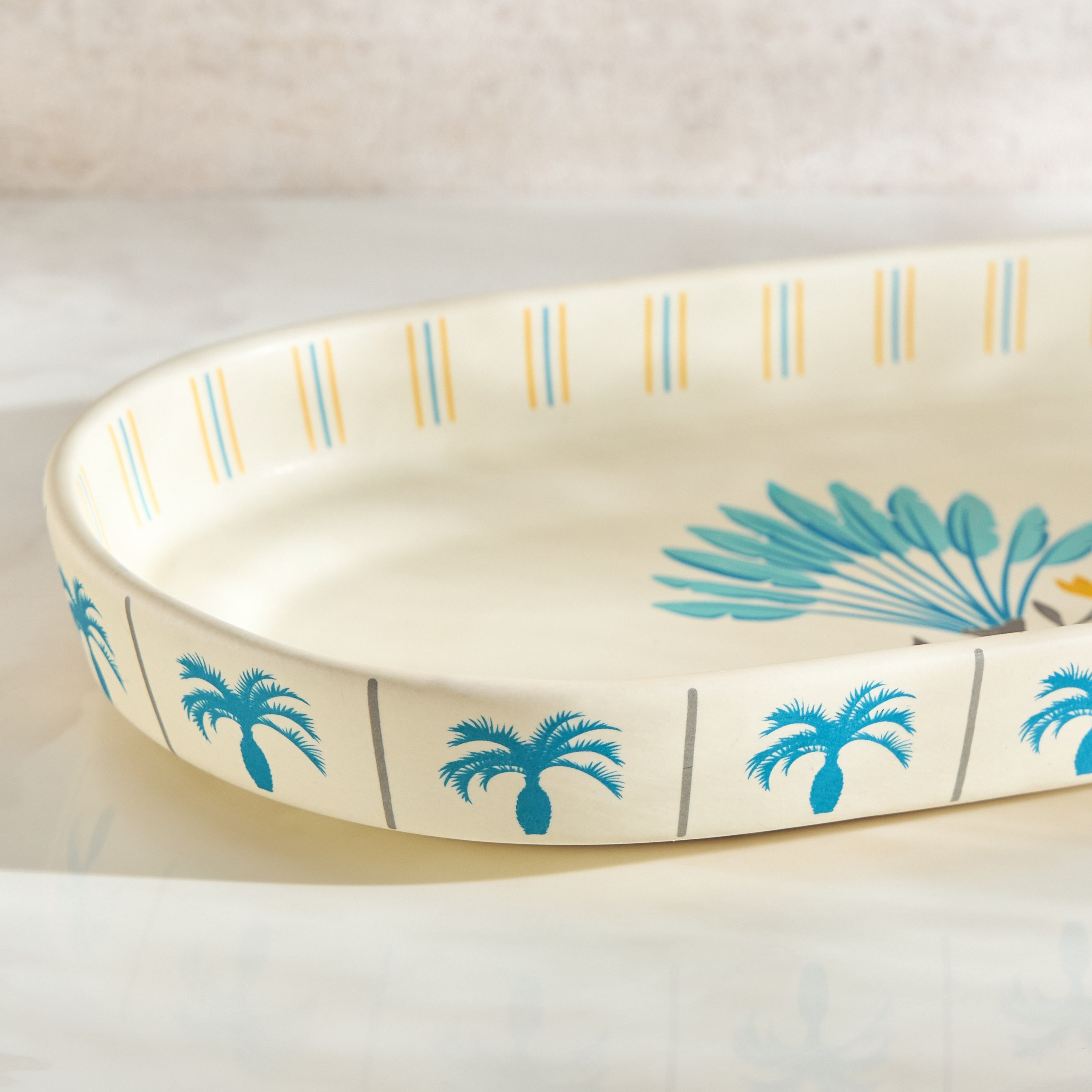 صحن تقديم خزف حجري - بدوي-household-dining-dinnerware-plates-image-3