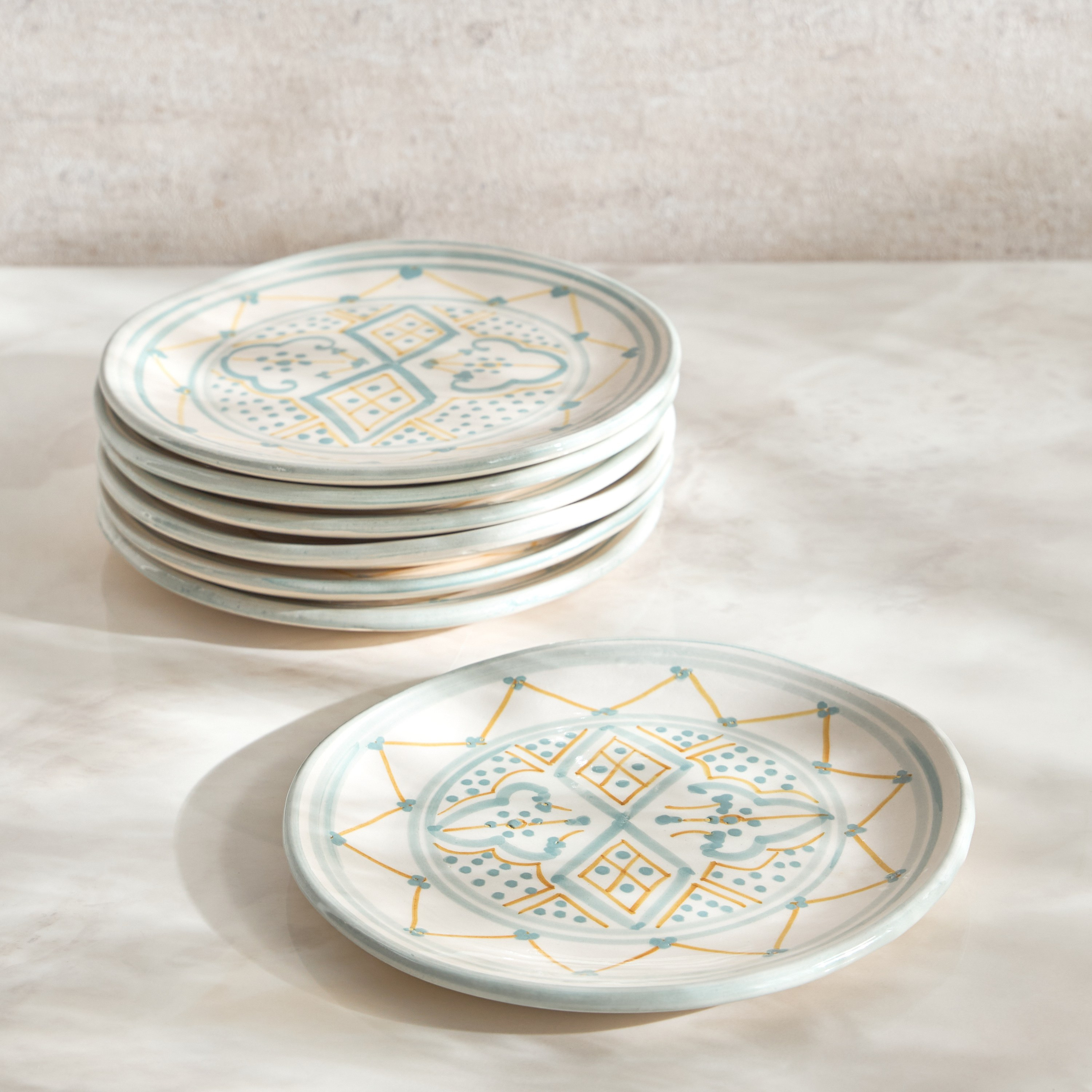 طبق جانبي من الحجر - شمس - 17 سم-household-dining-dinnerware-plates-image-1