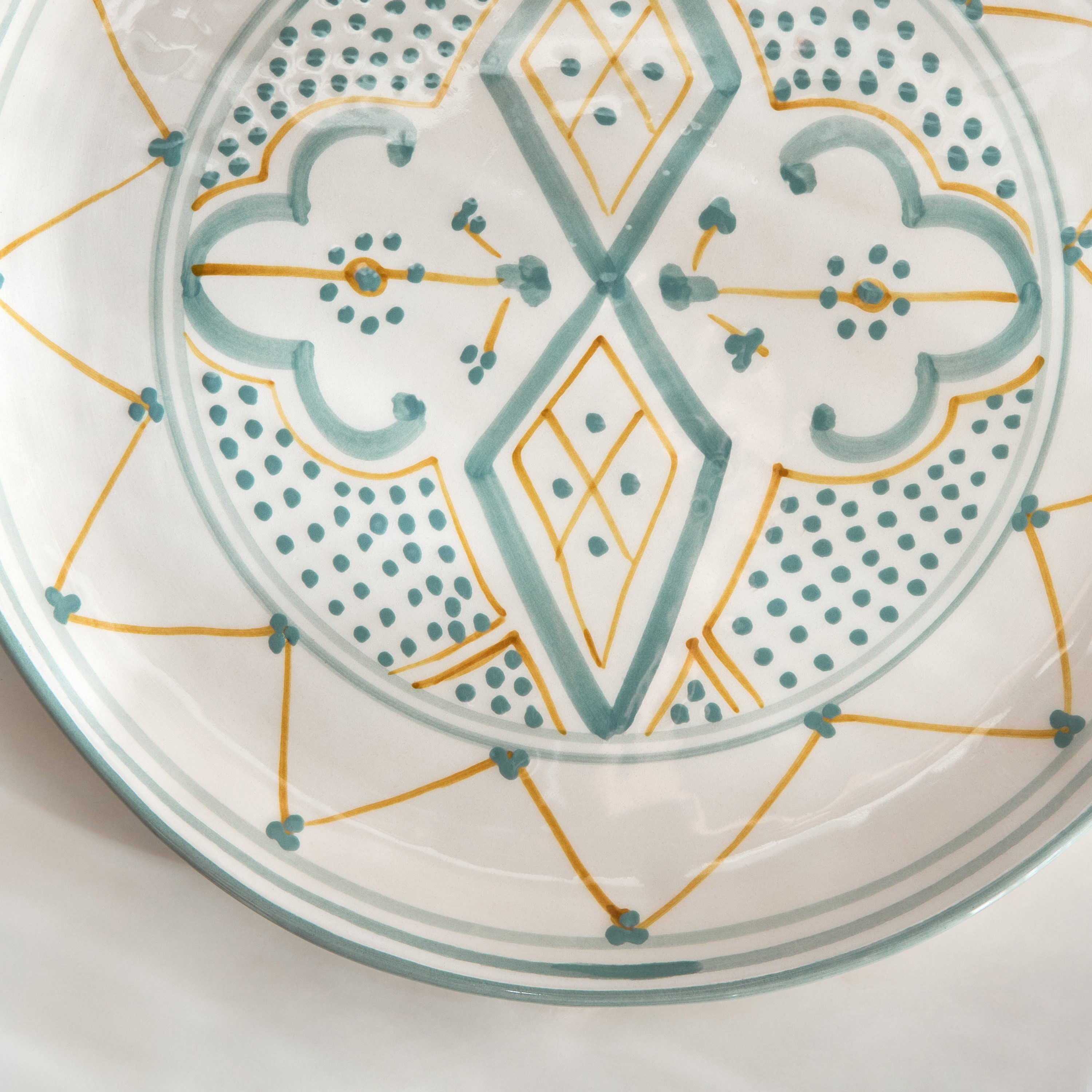 صحن عشاء خزف - شمس - 25 سم-household-dining-dinnerware-plates-image-2