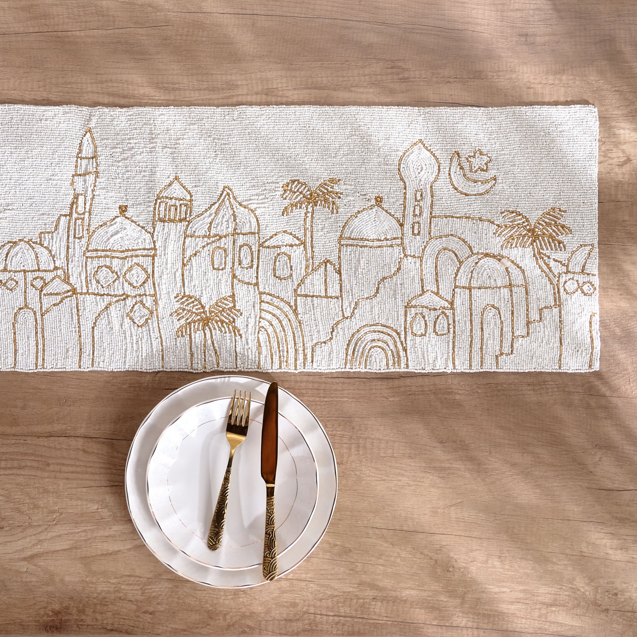 مفرش طاولة - فردوس - 33×120 سم-household-dining-tablelinen-runnersandtablecovers-image-1
