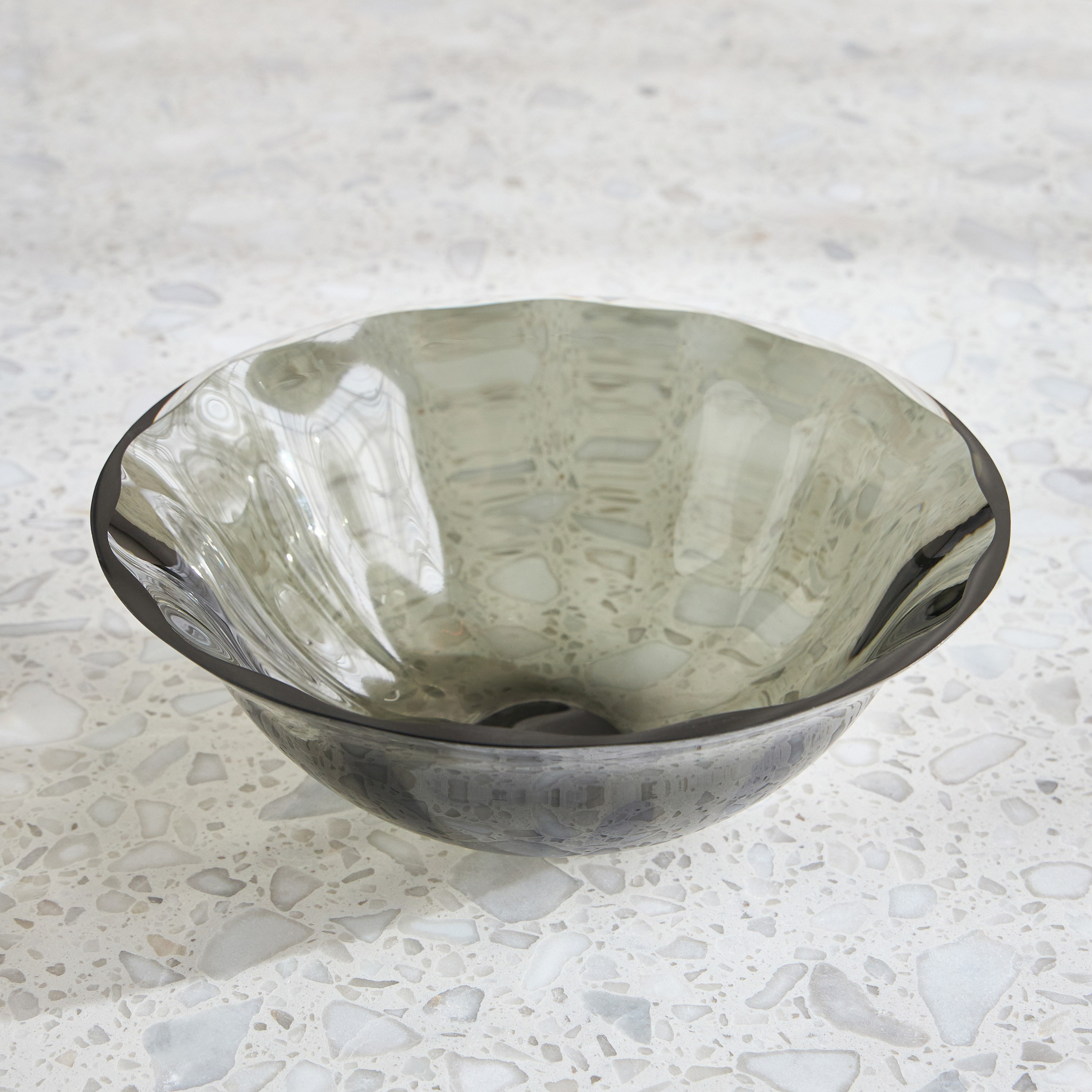 Sandra Glass Serving Bowl - 24 cm-household-dining-dinnerware-bowls-image-1