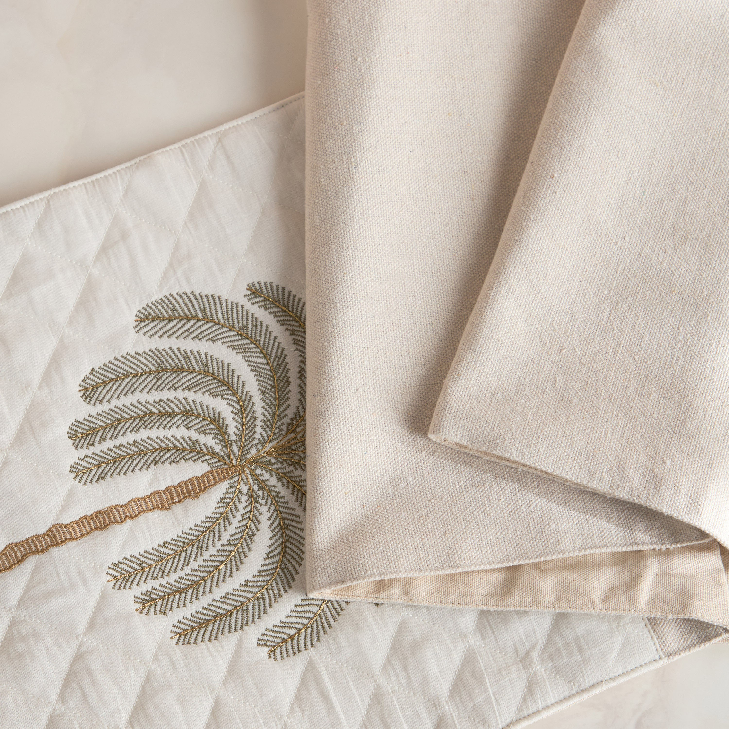 Bedouin Palm Quilted Runner - 33x180cm-household-dining-tablelinen-runnersandtablecovers-image-3