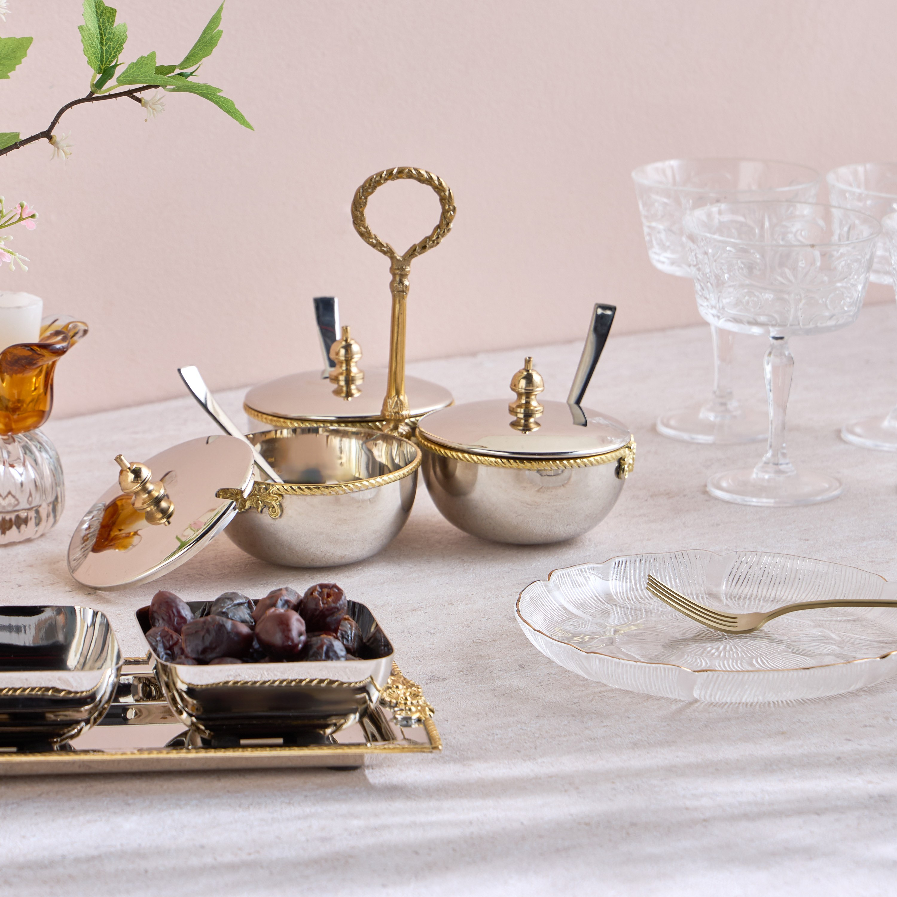 وعاء مقبلات زجاجي - كمالا - 19 سم-household-dining-dinnerware-bowls-image-4