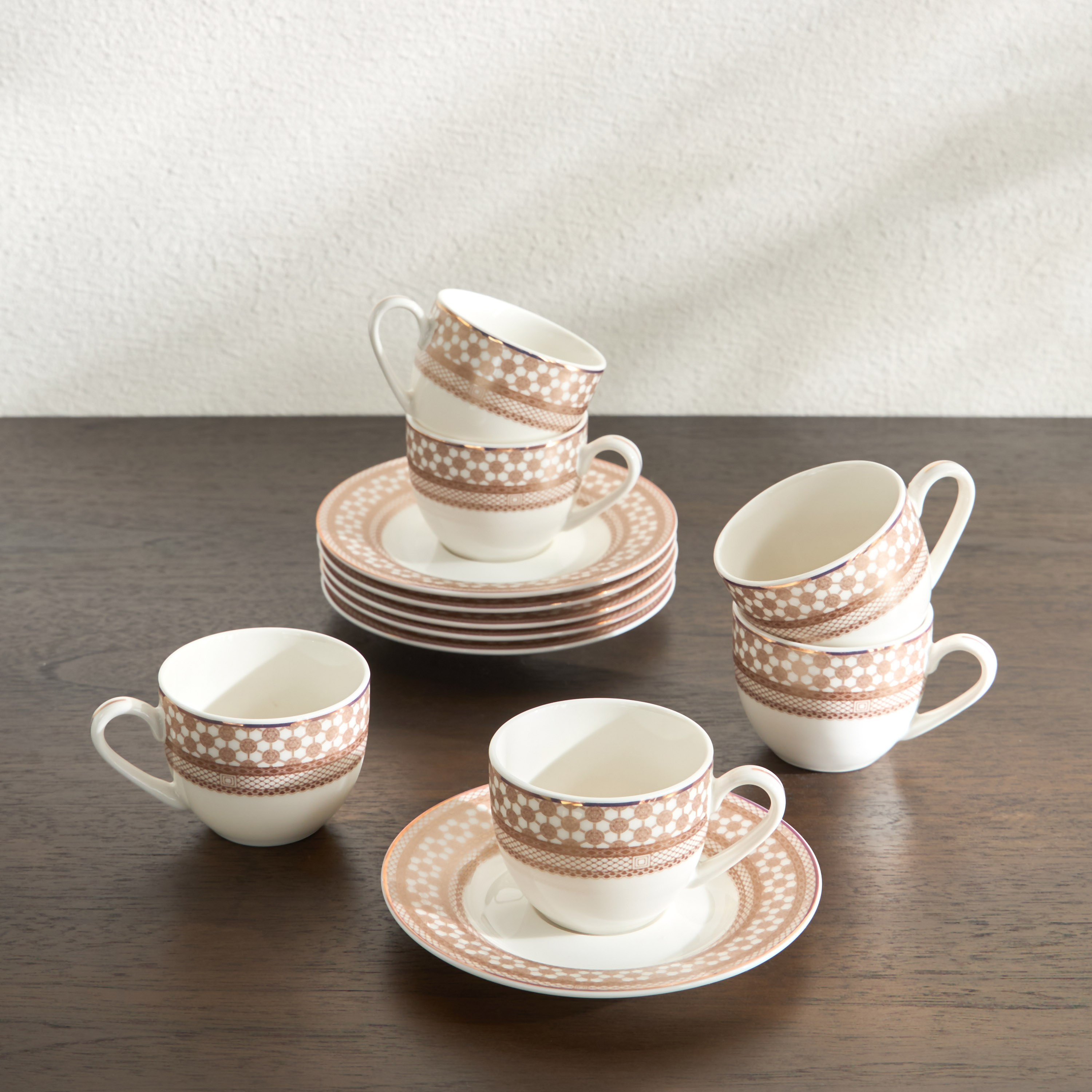 Dahab 12-Piece New Bone China Espresso Set - 90 ml, Serves 12-household-dining-teaandcoffee-teaandcoffeesets-image-1
